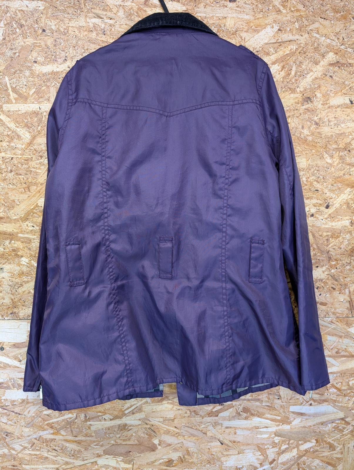 Barbour Rainbow International Bright Brass Jacket UK 12 Women Belted Wax Purple