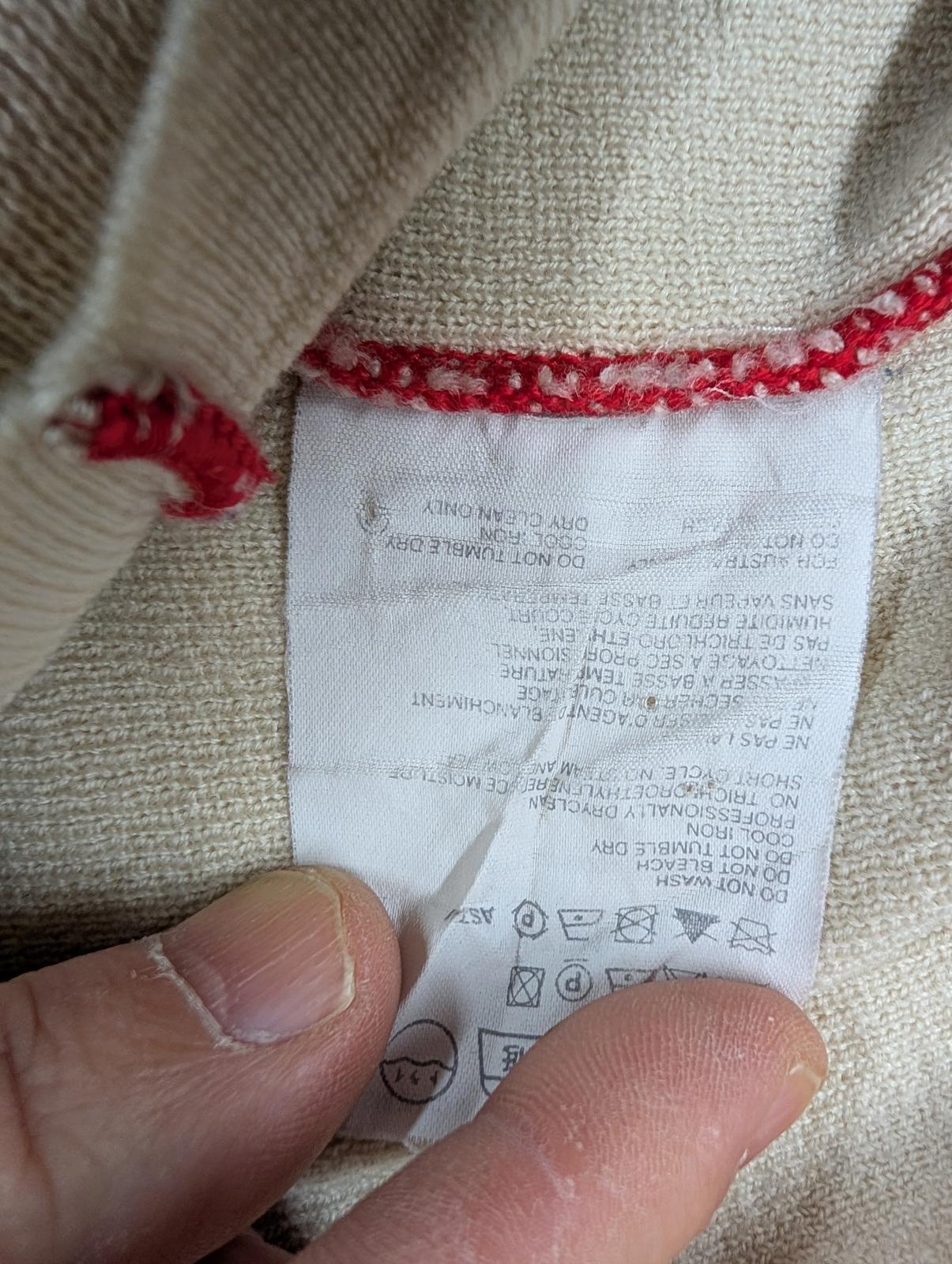 Prada Full Zip Cream Knitted Jumper Small Men Beige Mock Neck Made in Italy Y2K