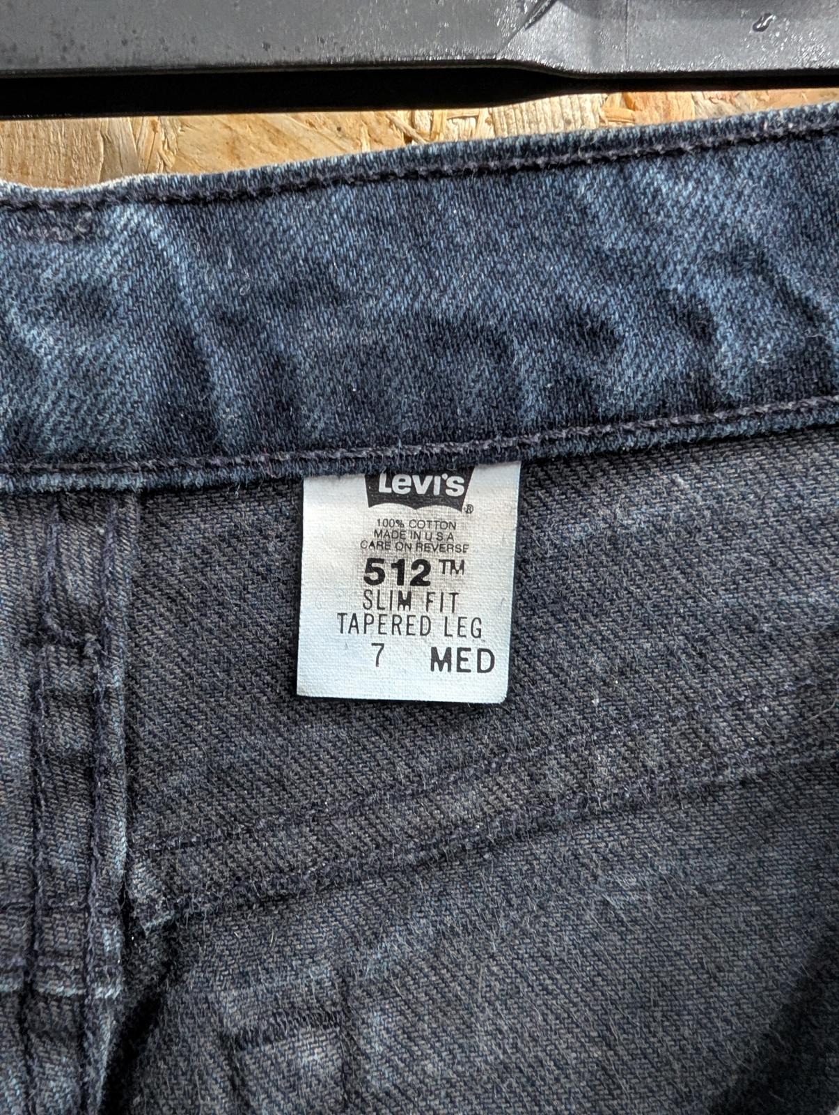 Vintage Levis 512 High Waist Jeans W28 L31 Women Navy Blue Slim Tapered Leg