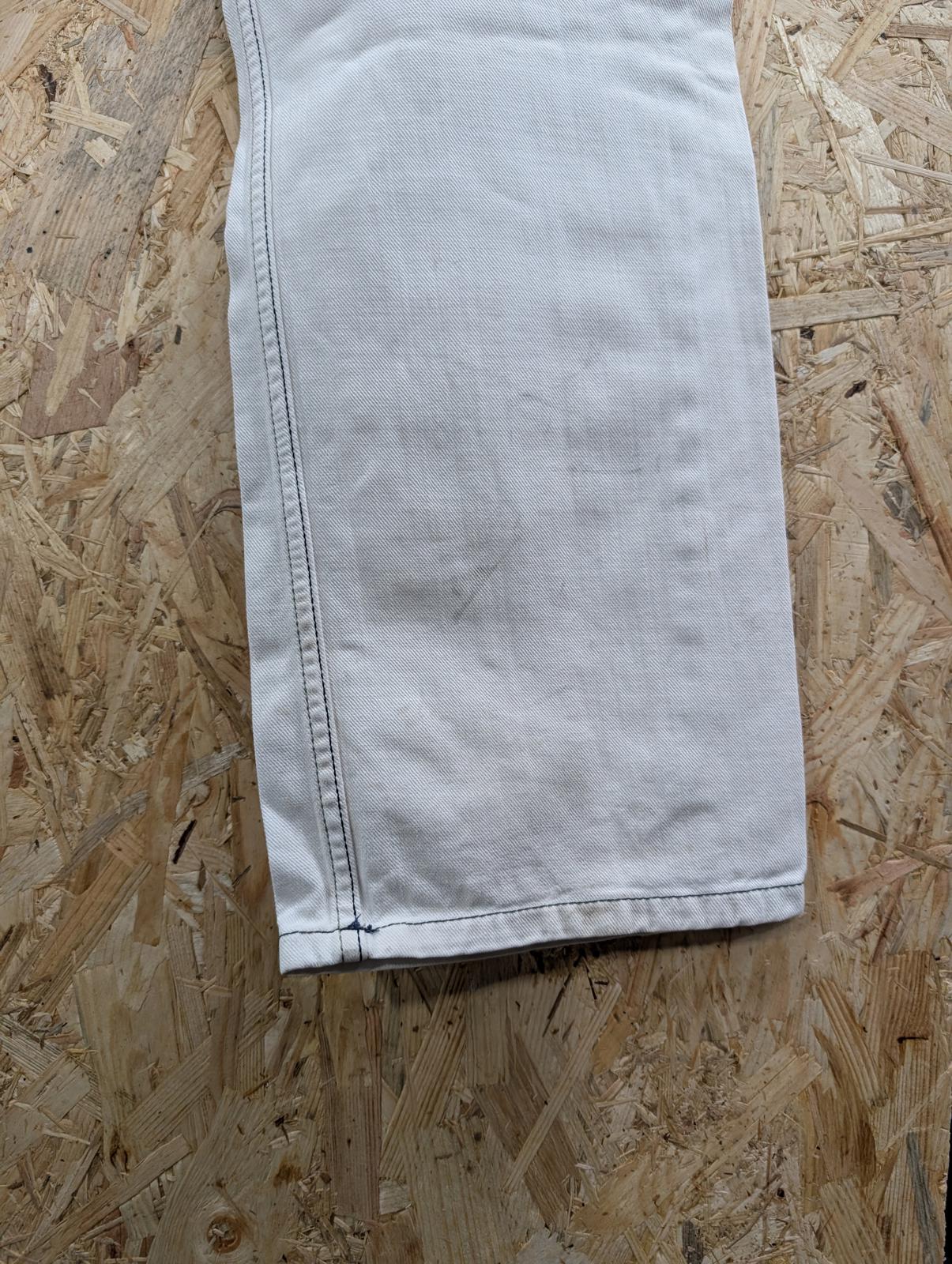 Diesel Viker Jeans W36 L34 0R71L White Denim Regular Fit Straight Leg Button Fly