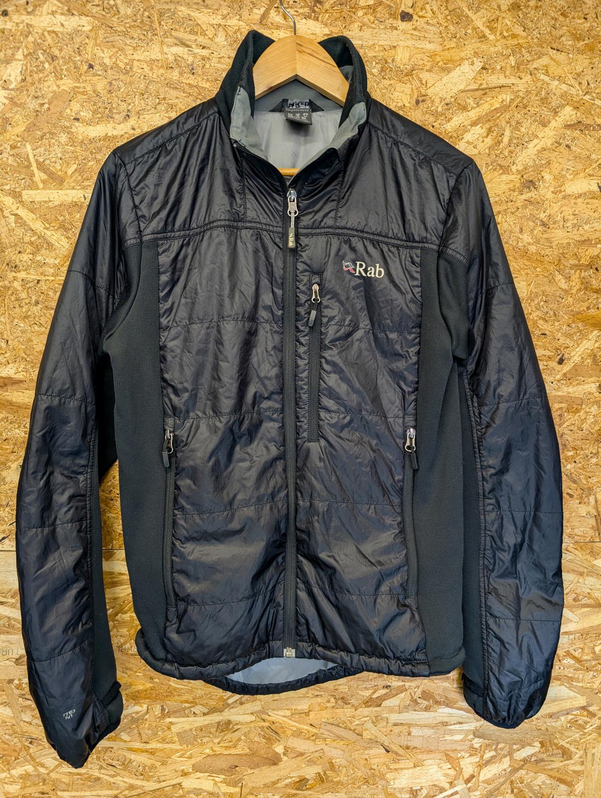 Rab Generator Stretch Jacket Small Men Black Lightweight Rain Shell Coat Track