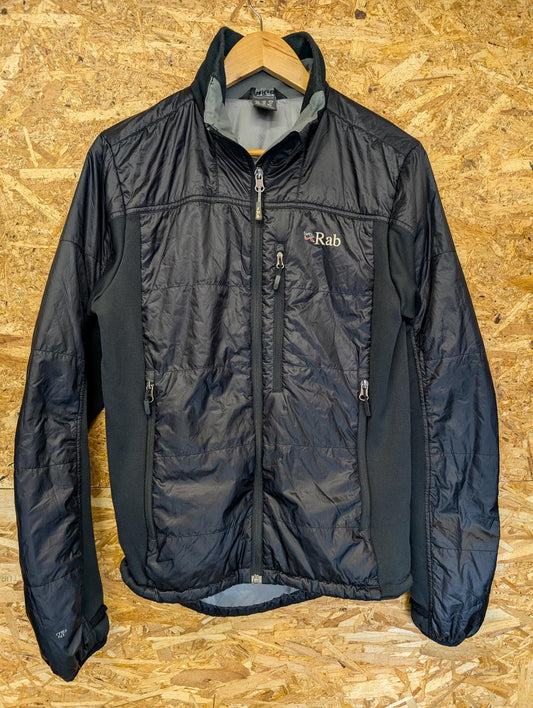 Rab Generator Stretch Jacket Small Men Black Lightweight Rain Shell Coat Track