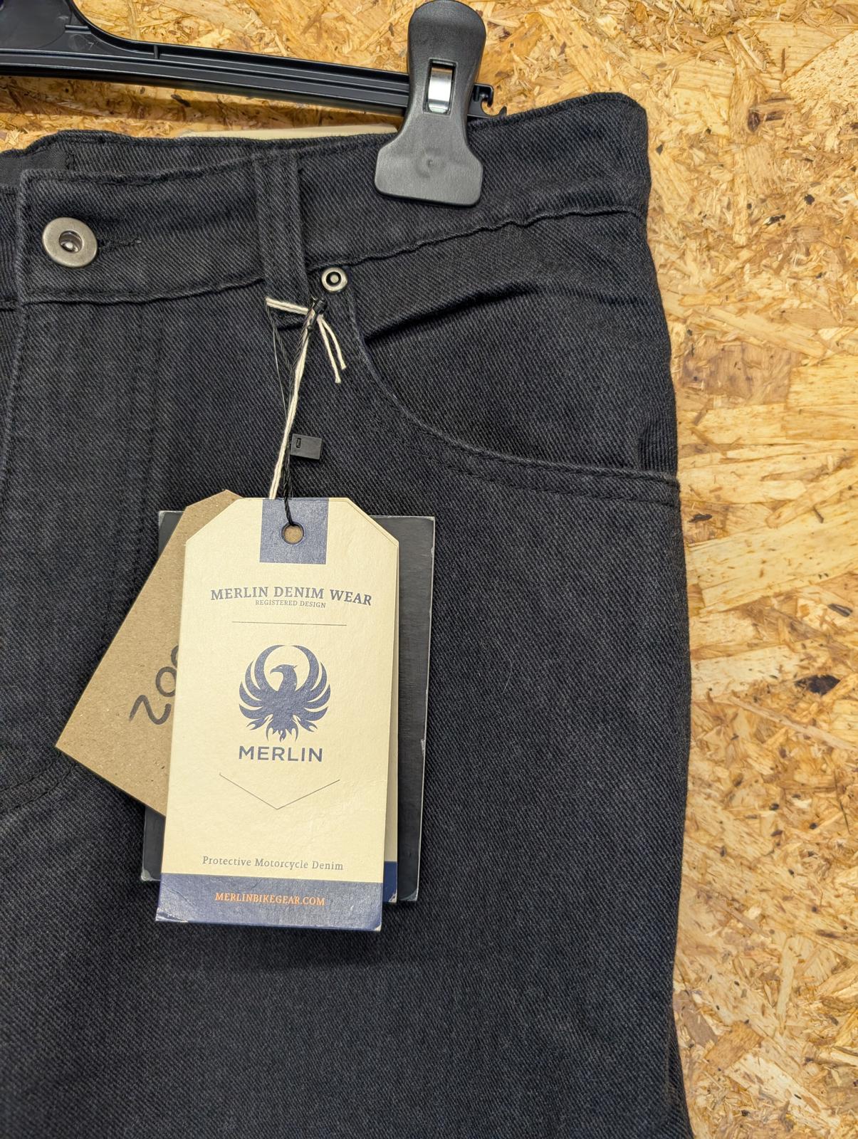 Merlin Brenden Riding Jeans Size W32 L32 Men Motorcycle Grey Black Denim New