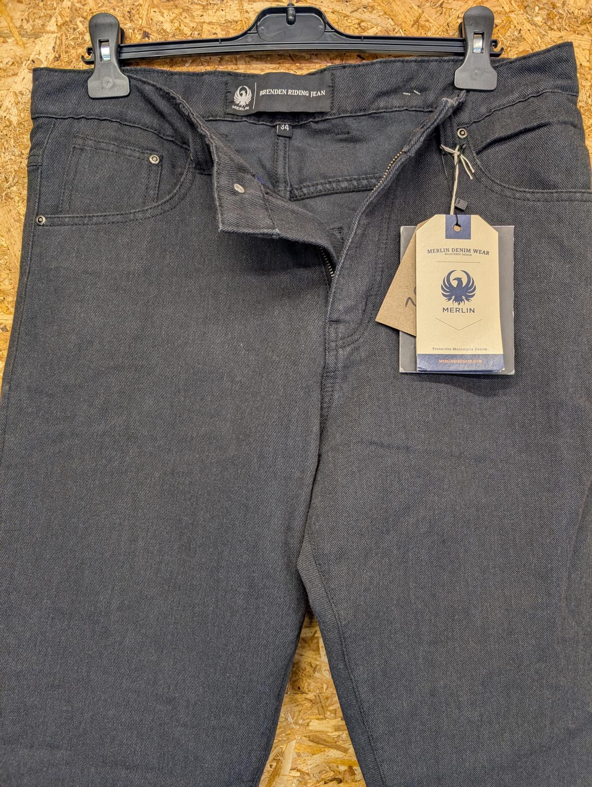 Merlin Brenden Riding Jeans Size W32 L32 Men Motorcycle Grey Black Denim New