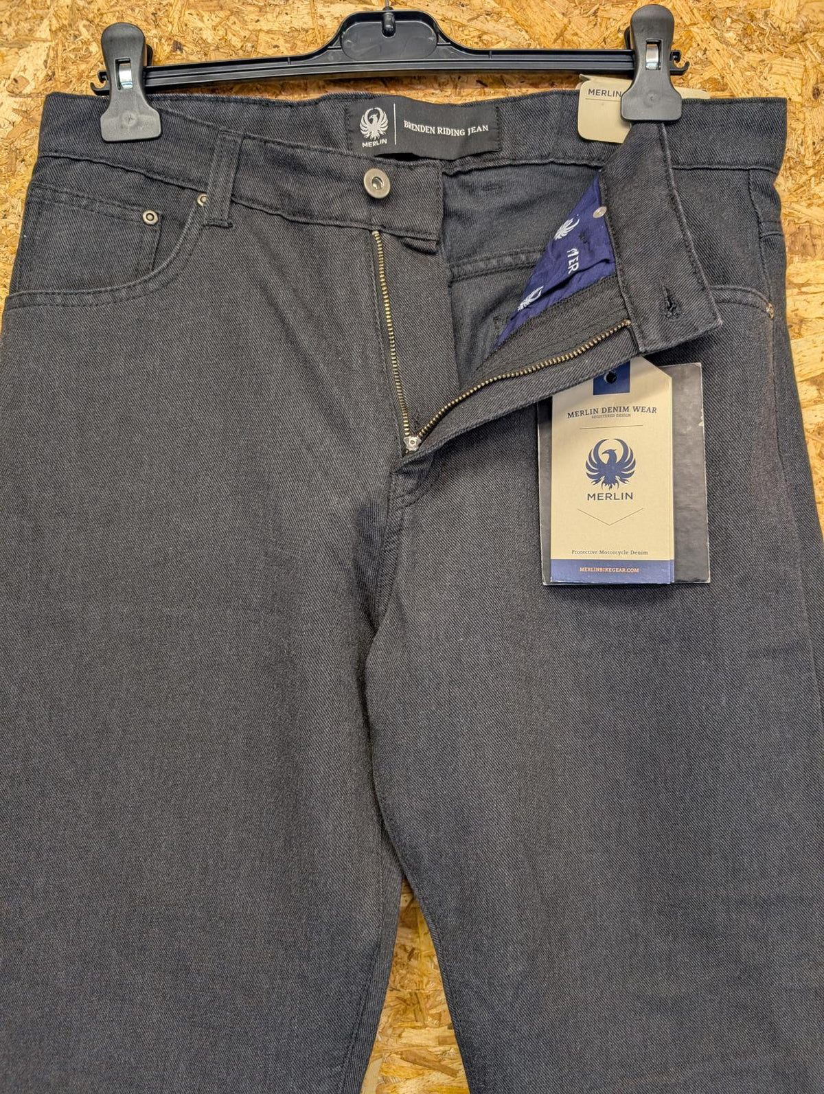 Merlin Brenden Riding Jeans Size W32 L32 Men Motorcycle Grey Black Denim New