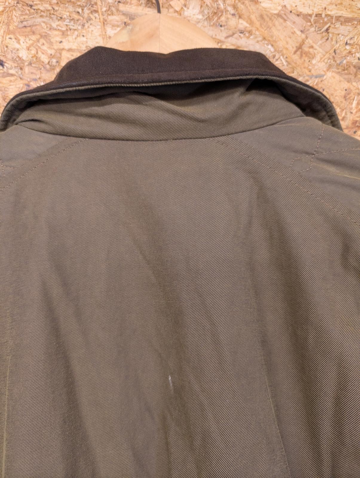 Le Chameau Belted Jacket Size 8 Small Women Lined Coat Khaki Brown Brush Cotton