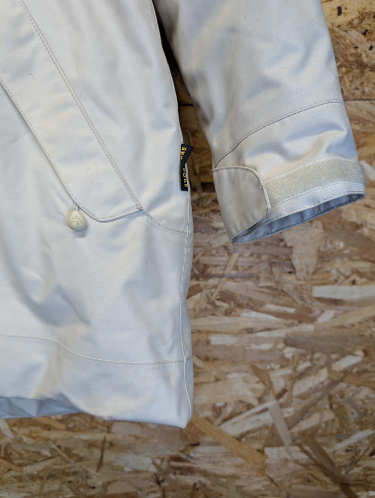 Jack Wolfskin Madison Avenue Parka Jacket 6 XS Women Cream Coat Hooded Fleece