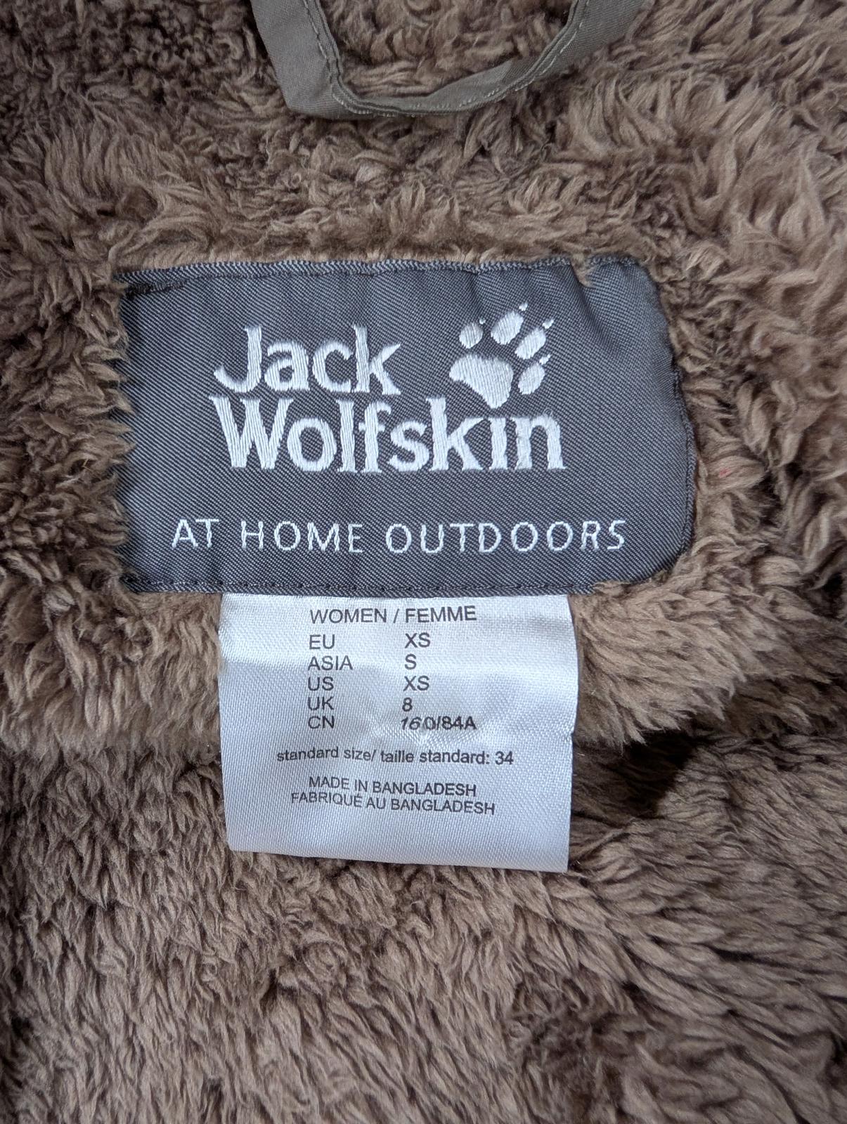 Jack Wolfskin Madison Avenue Parka Jacket 6 XS Women Cream Coat Hooded Fleece