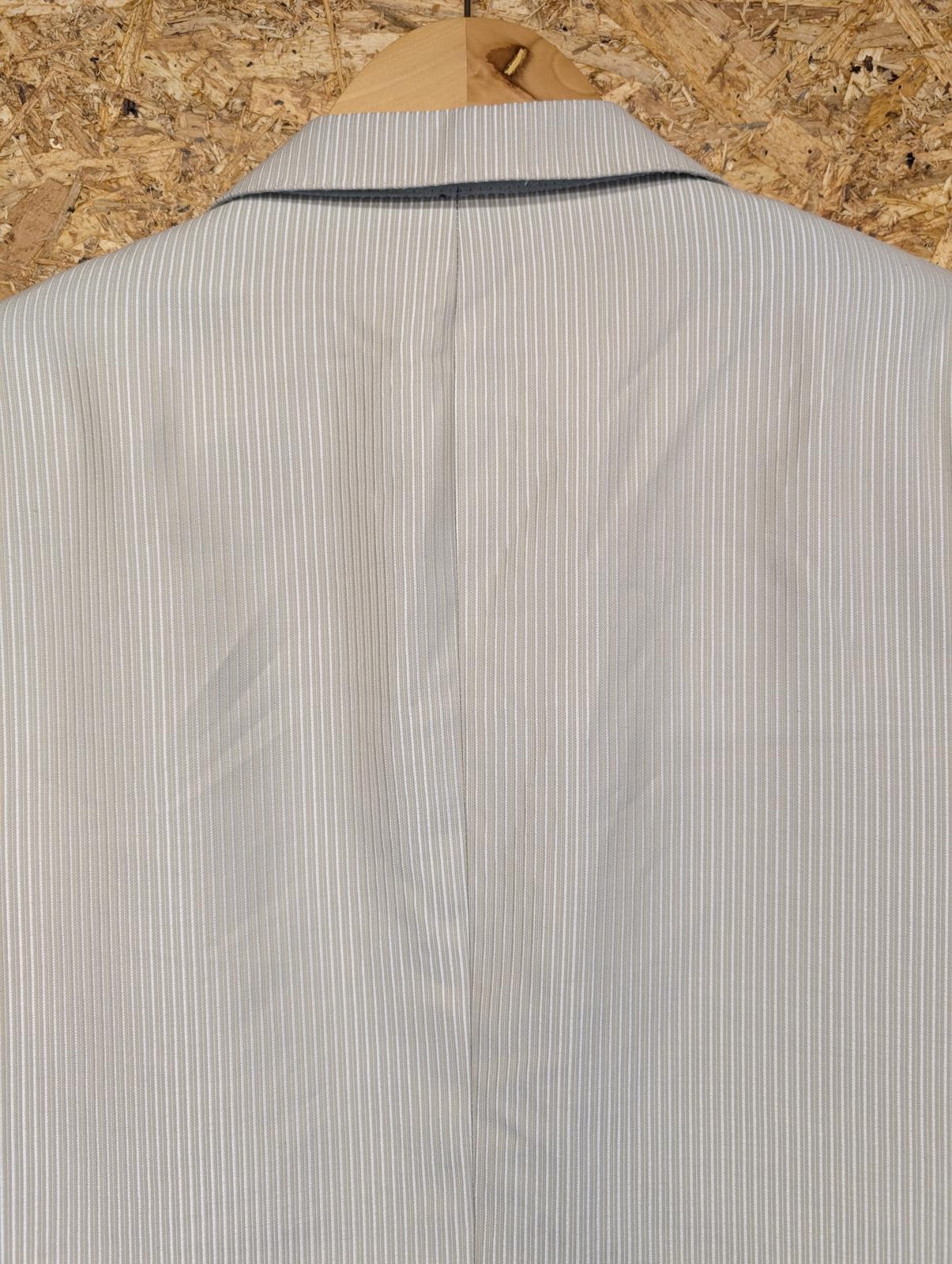 Giorgio Armani Le Collezioni Blazer Jacket Medium 40 Men Cream Beige Stripe Wool