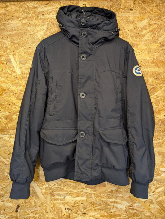 Napapijri Padded Parka Jacket XXL Men Insulated Puffa Warm Black Coat Hooded