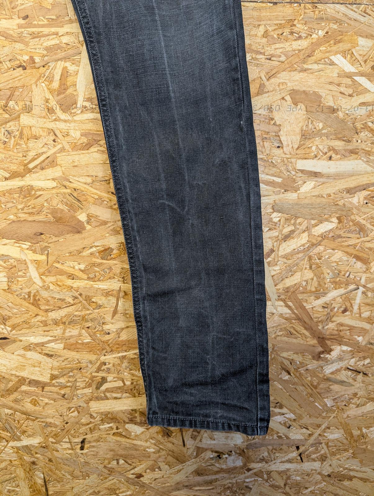 Diesel Tepphar Jeans W34 L32 Men Grey Black Stretch Denim Slim Carrot Button Fly