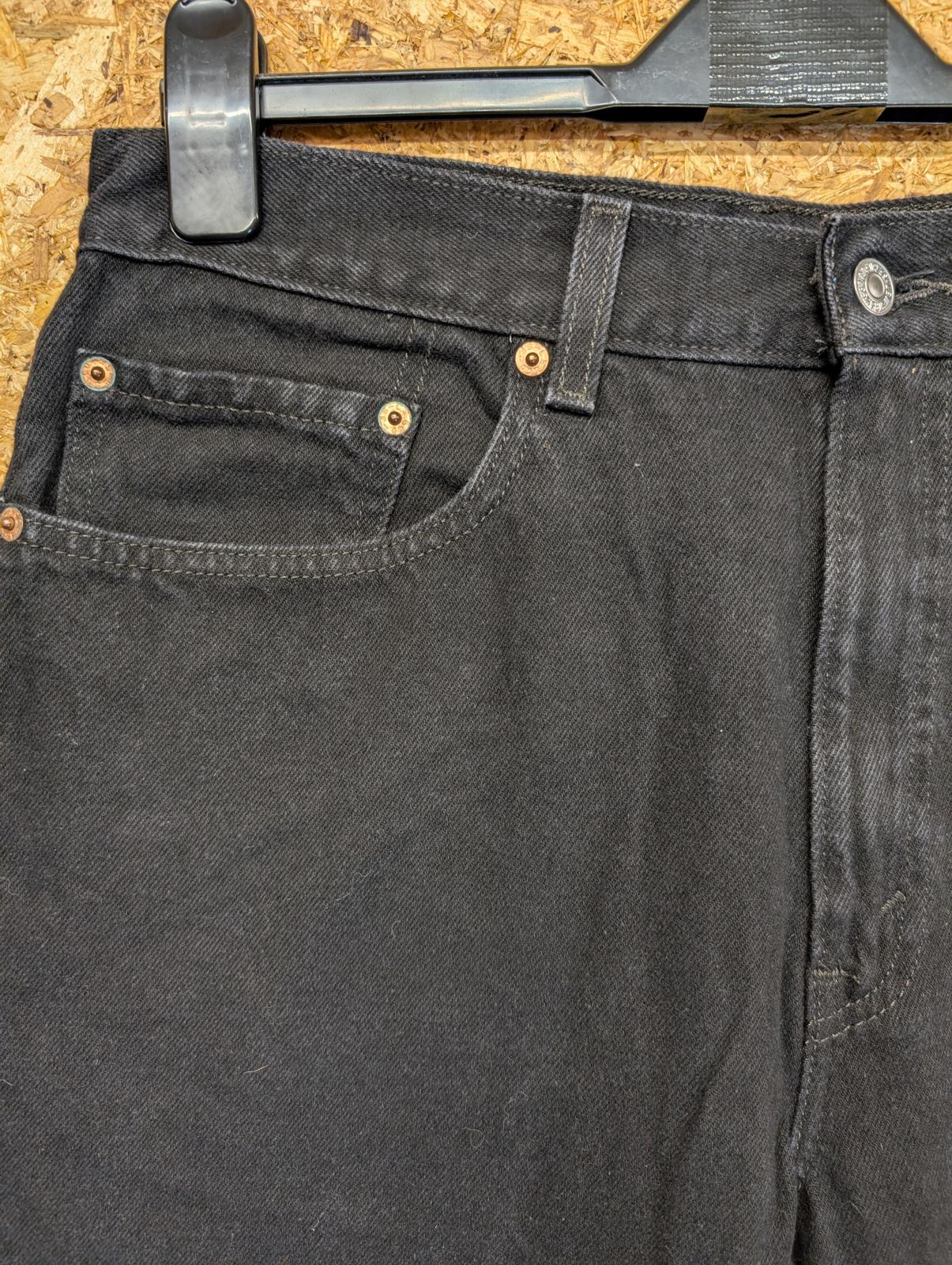 Levis 505 Jeans W34 L32 Men Straight Leg Regular Fit Black Zip Red Tab Vintage