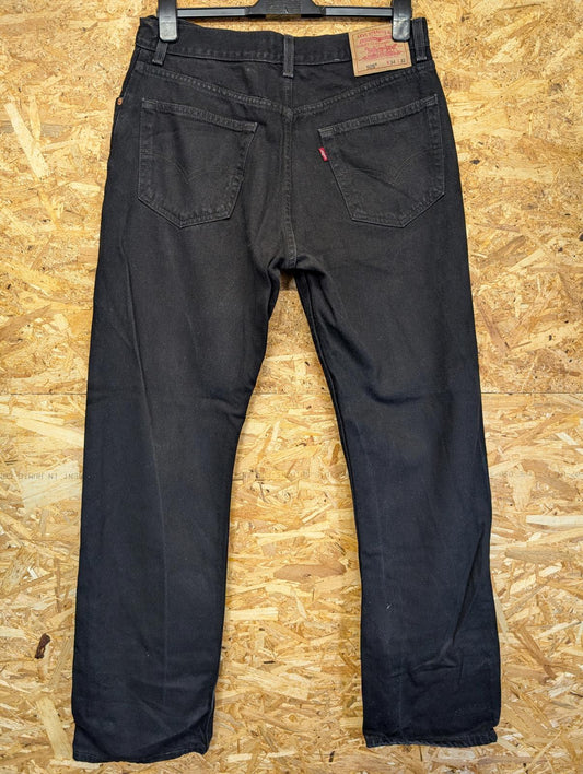 Levis 505 Jeans W34 L32 Men Straight Leg Regular Fit Black Zip Red Tab Vintage