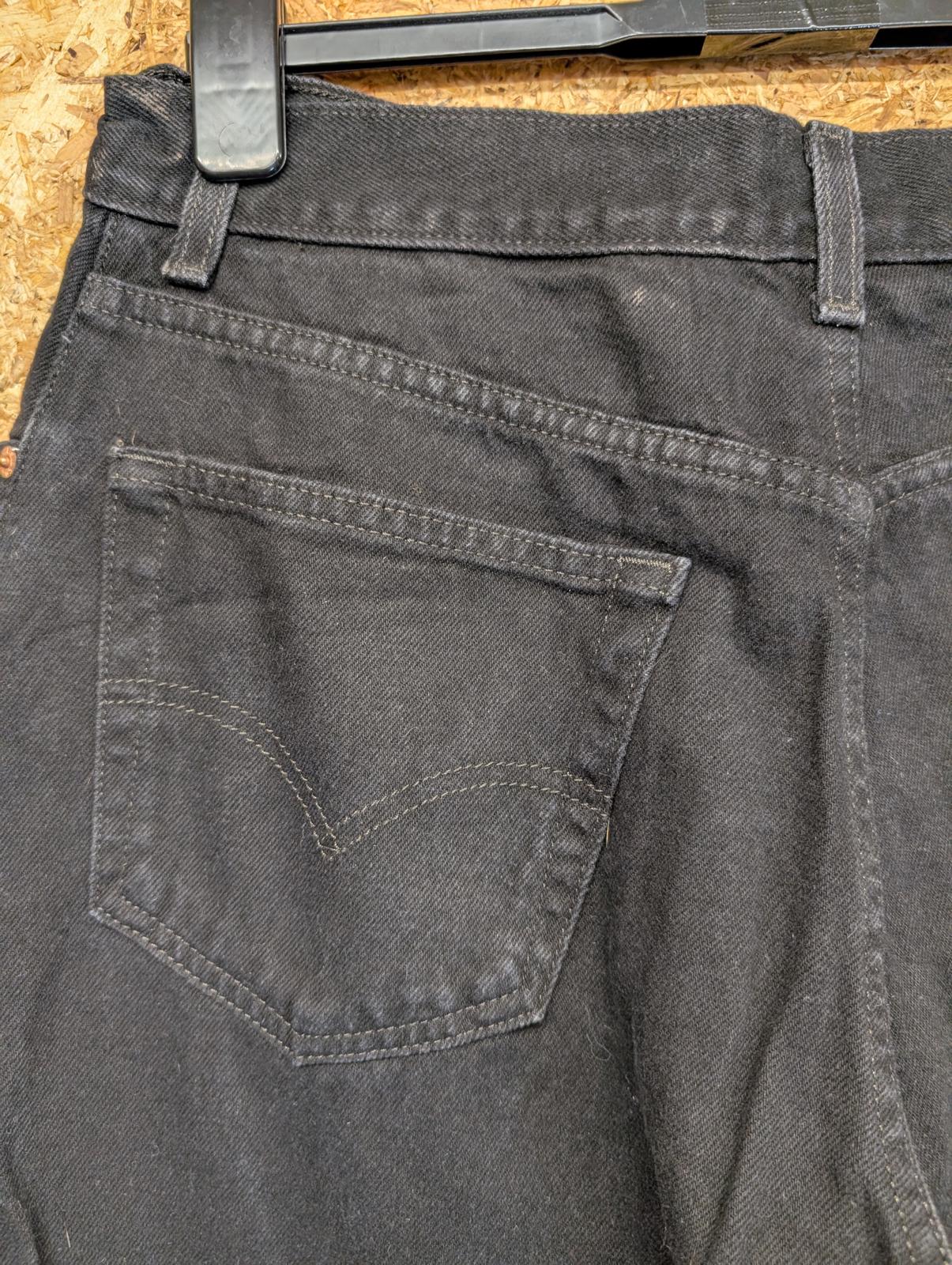 Levis 505 Jeans W34 L32 Men Straight Leg Regular Fit Black Zip Red Tab Vintage