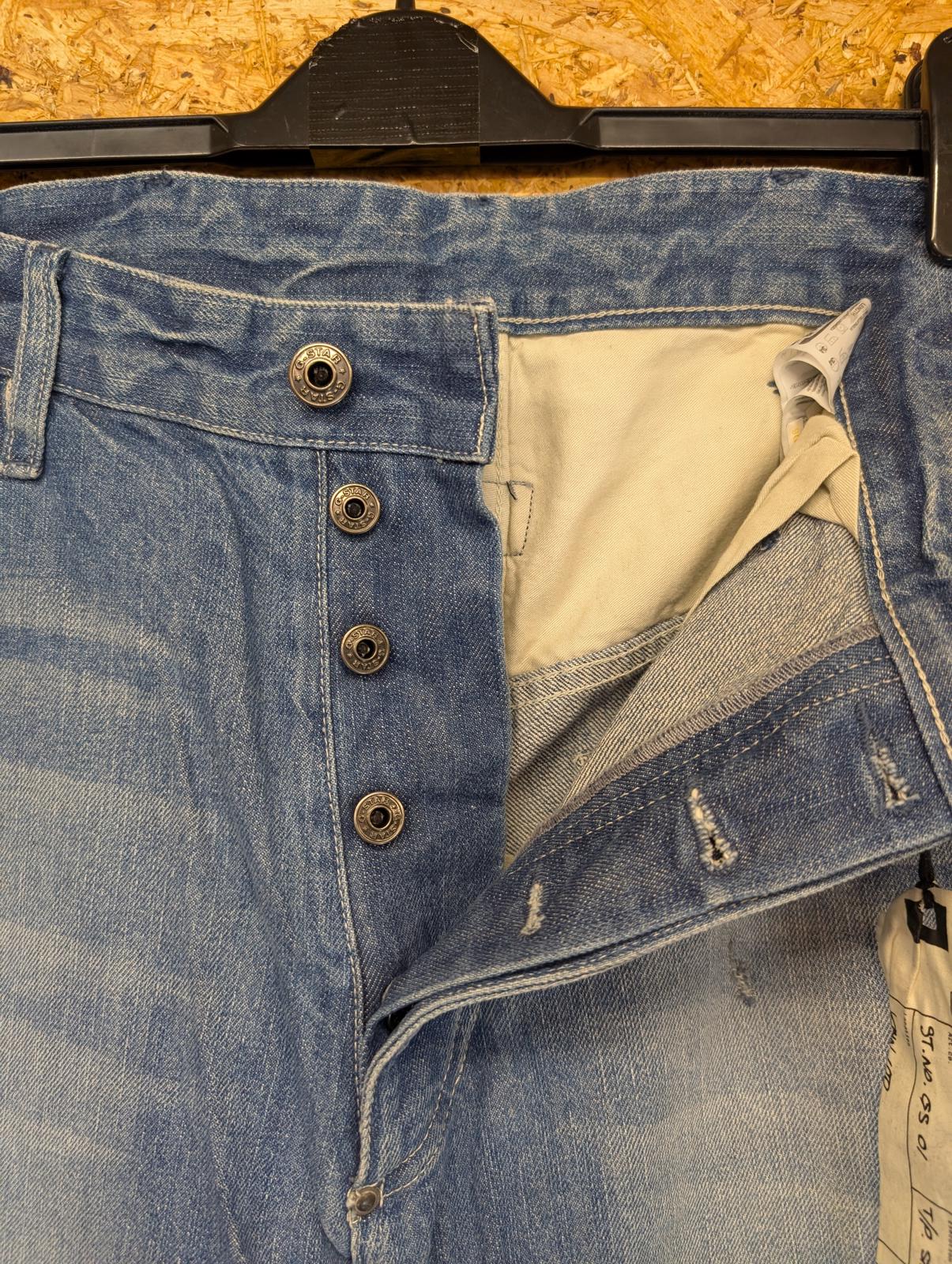 G-Star 5620 3D Loose Jeans W34 L34 Men Straight Leg Mid Blue Denim Baggy Y2K