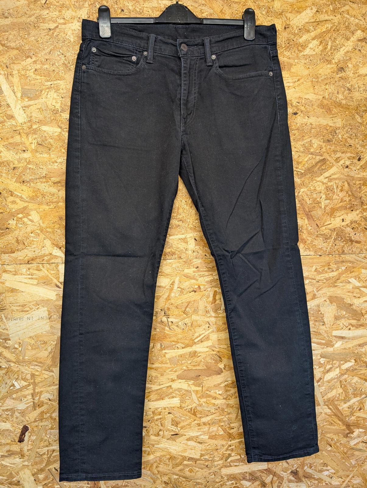 Levis 511 Slim Black Jeans W34 L32 Men Straight Stretch Big E Red Tab Premium