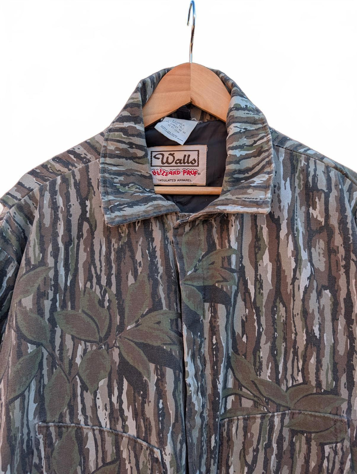 Vintage Walls Real Tree Camo Coveralls Men XL Tall Full Zip Hunting Blizzard USA