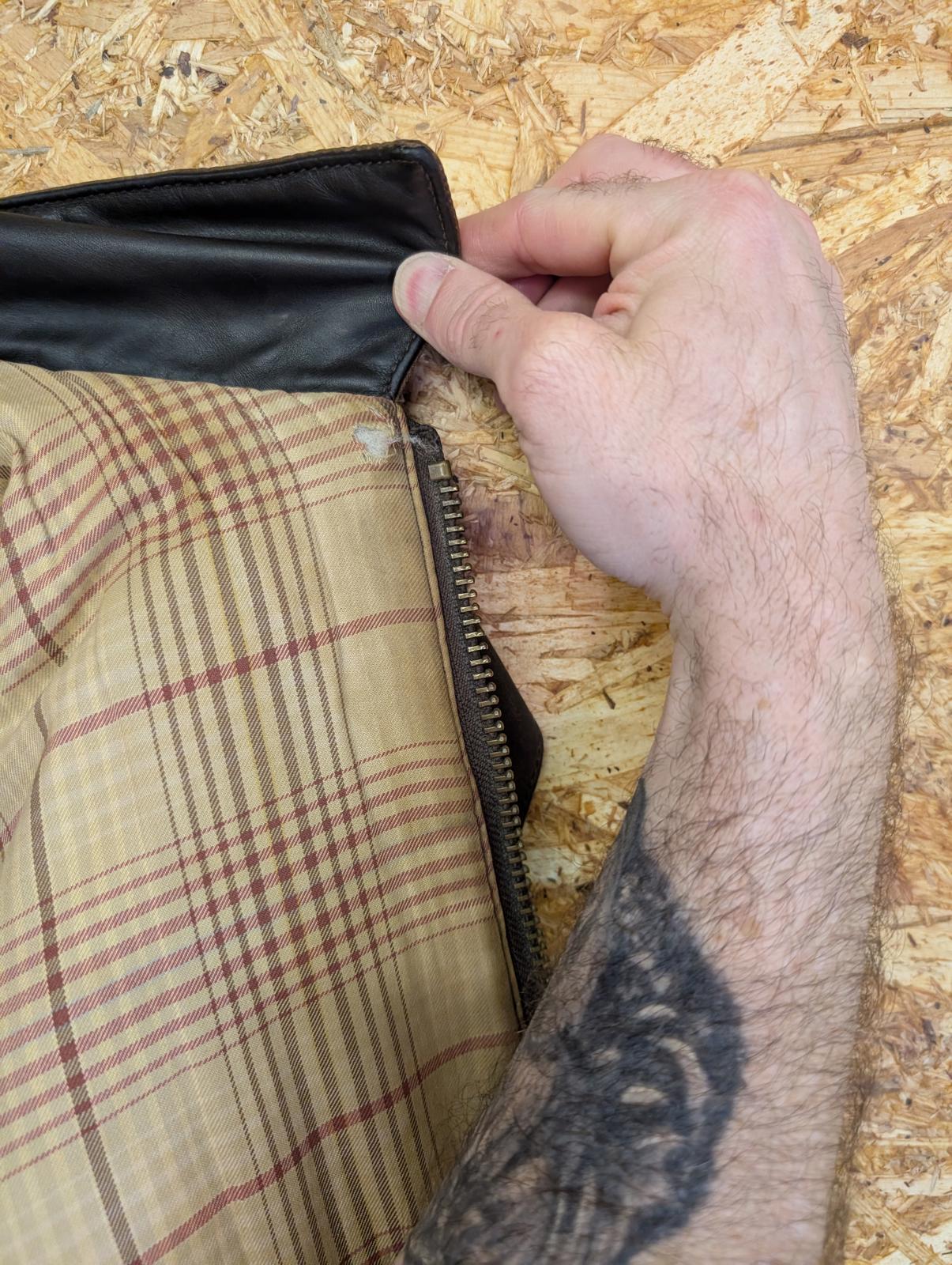 Barbour Drover Wax Jacket XL Padded Brown Cotton Trucker Short Leather Collar