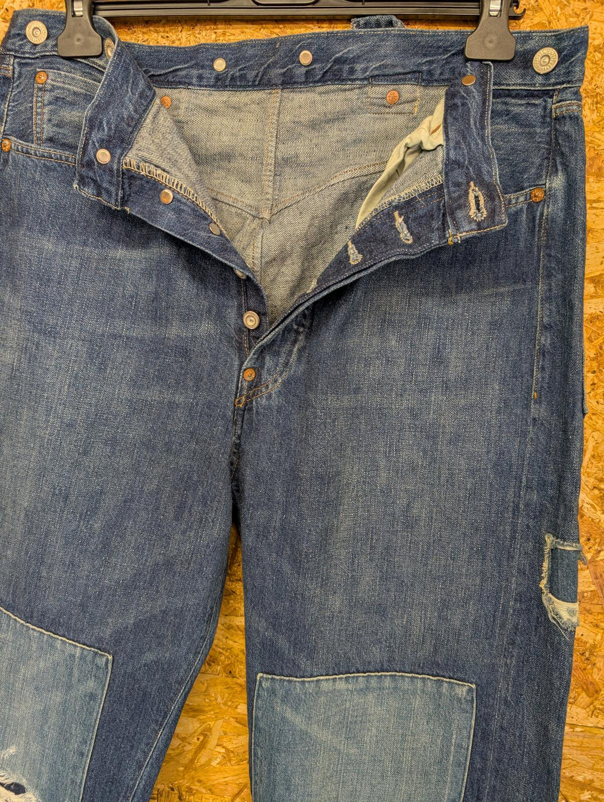 Levis Vintage Clothing 501 1915 Blue Jeans W32 Cinch Raw Hem Cropped Selvedge