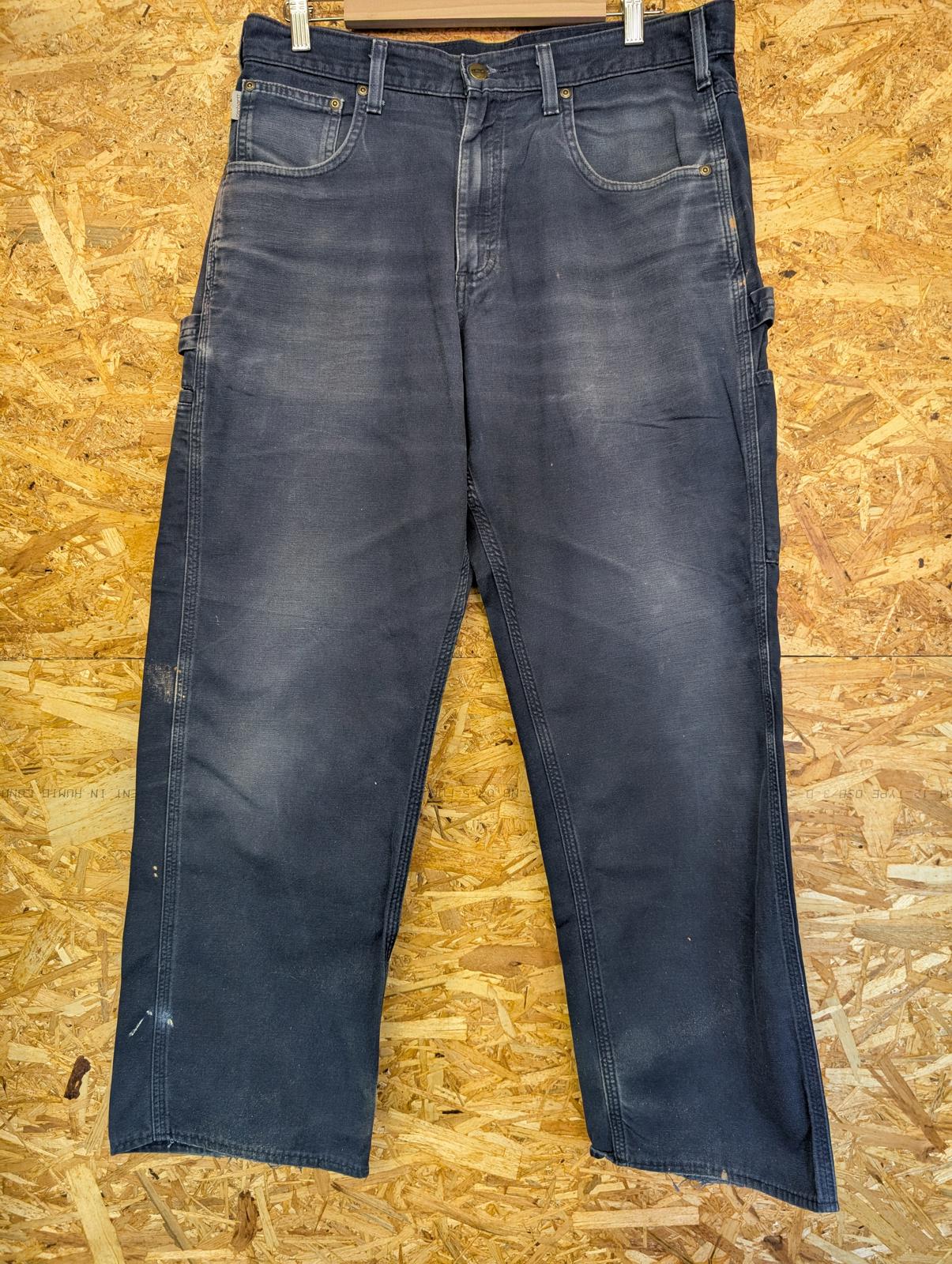 Carhartt Carpenter Jeans W33 L30 Men Loose Fit Navy Blue Denim Rugged USA