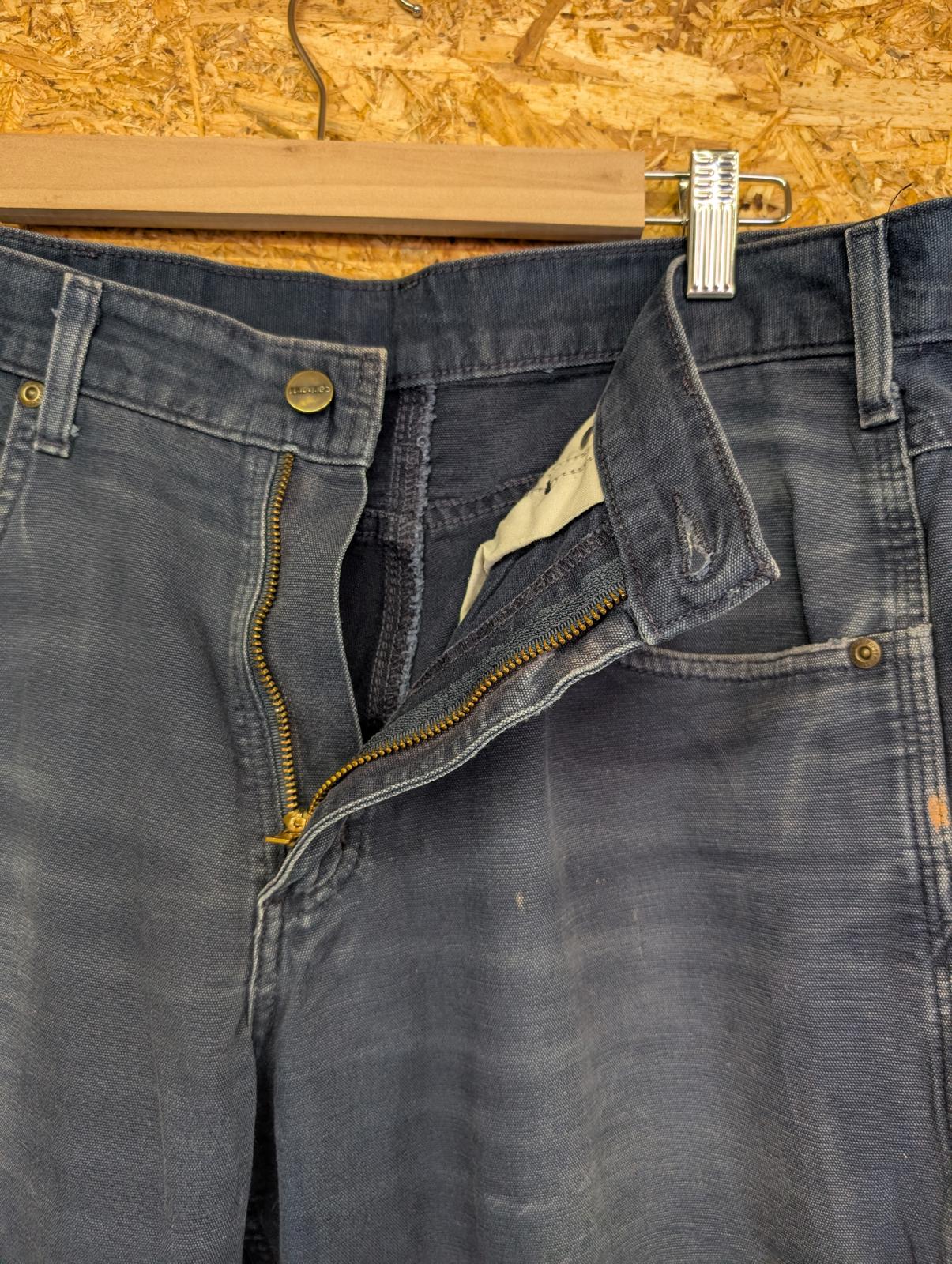 Carhartt Carpenter Jeans W33 L30 Men Loose Fit Navy Blue Denim Rugged USA