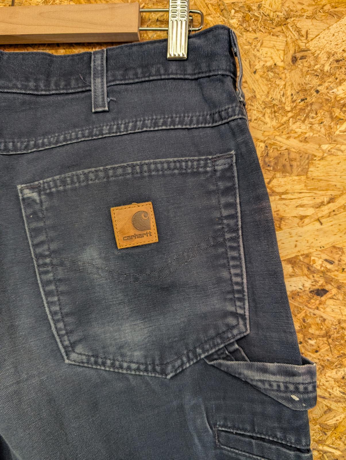 Carhartt Carpenter Jeans W33 L30 Men Loose Fit Navy Blue Denim Rugged USA