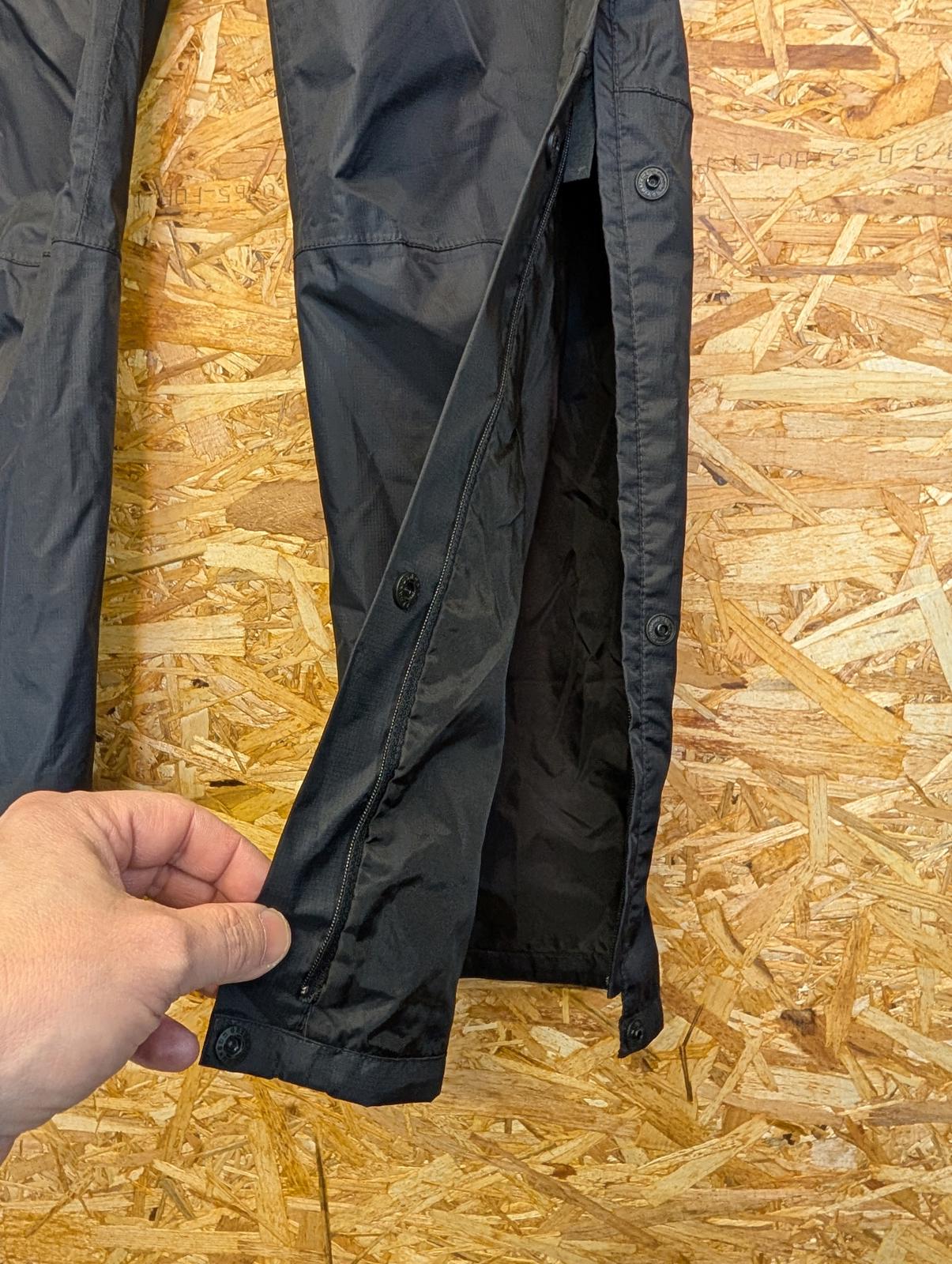 Berghaus Waterproof Trousers Size 14 Women Elastic Waist Black Snap Popper Sides