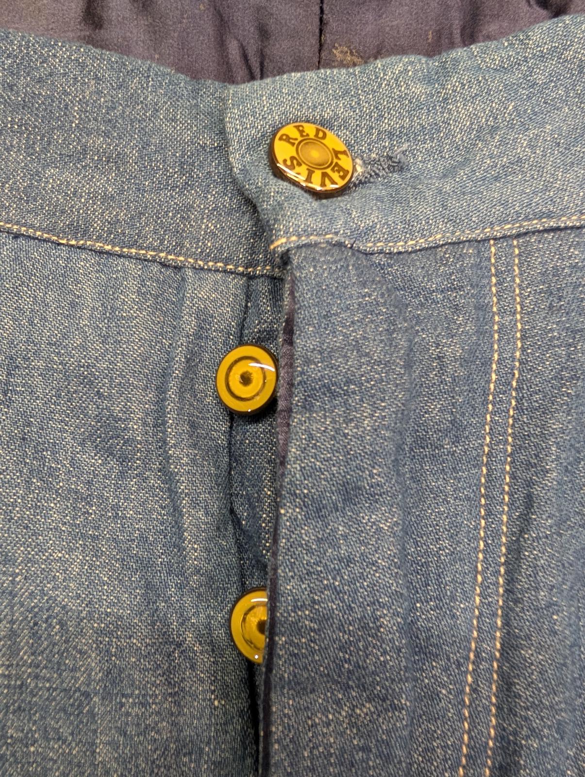 Levis RED Bagged Jeans W36 Redline Selvedge Silk Lined Hemp Baggy Japanese