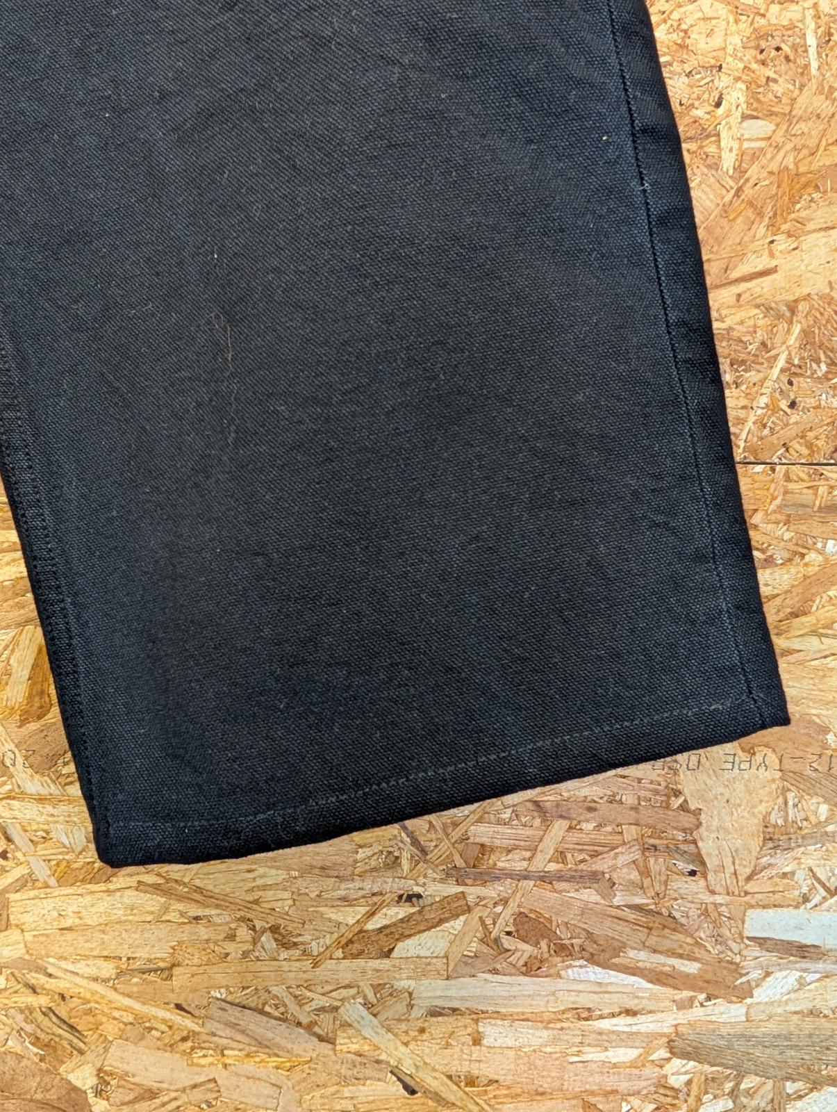 Dubbleware Long Shorts W32 Black Heavy Duty Denim Cargo Canvas 1/4 Cinch Buckle