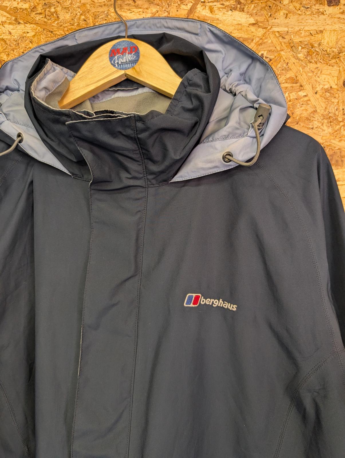 Berghaus Gore-Tex Jacket Womens 18 Waterproof Navy Blue Anorak Raincoat Hooded