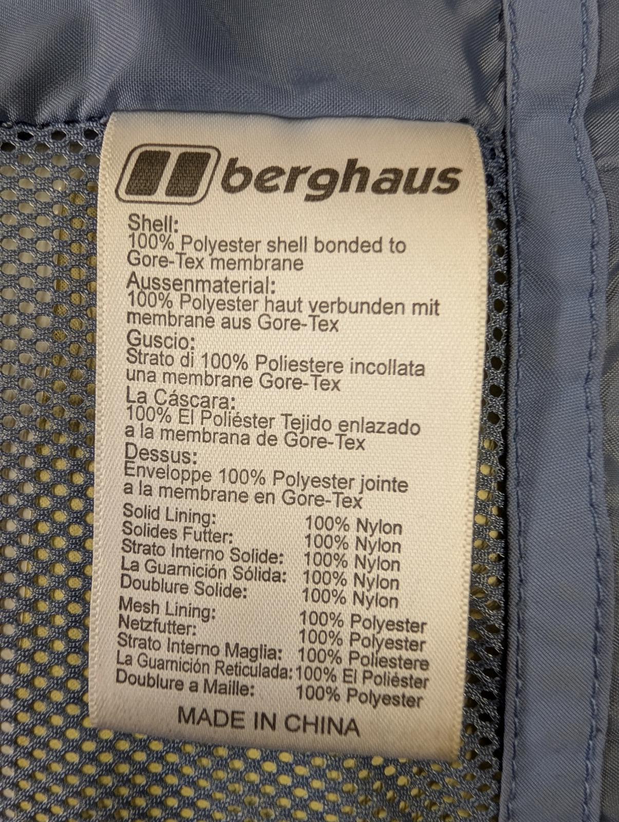 Berghaus Gore-Tex Jacket Womens 18 Waterproof Navy Blue Anorak Raincoat Hooded