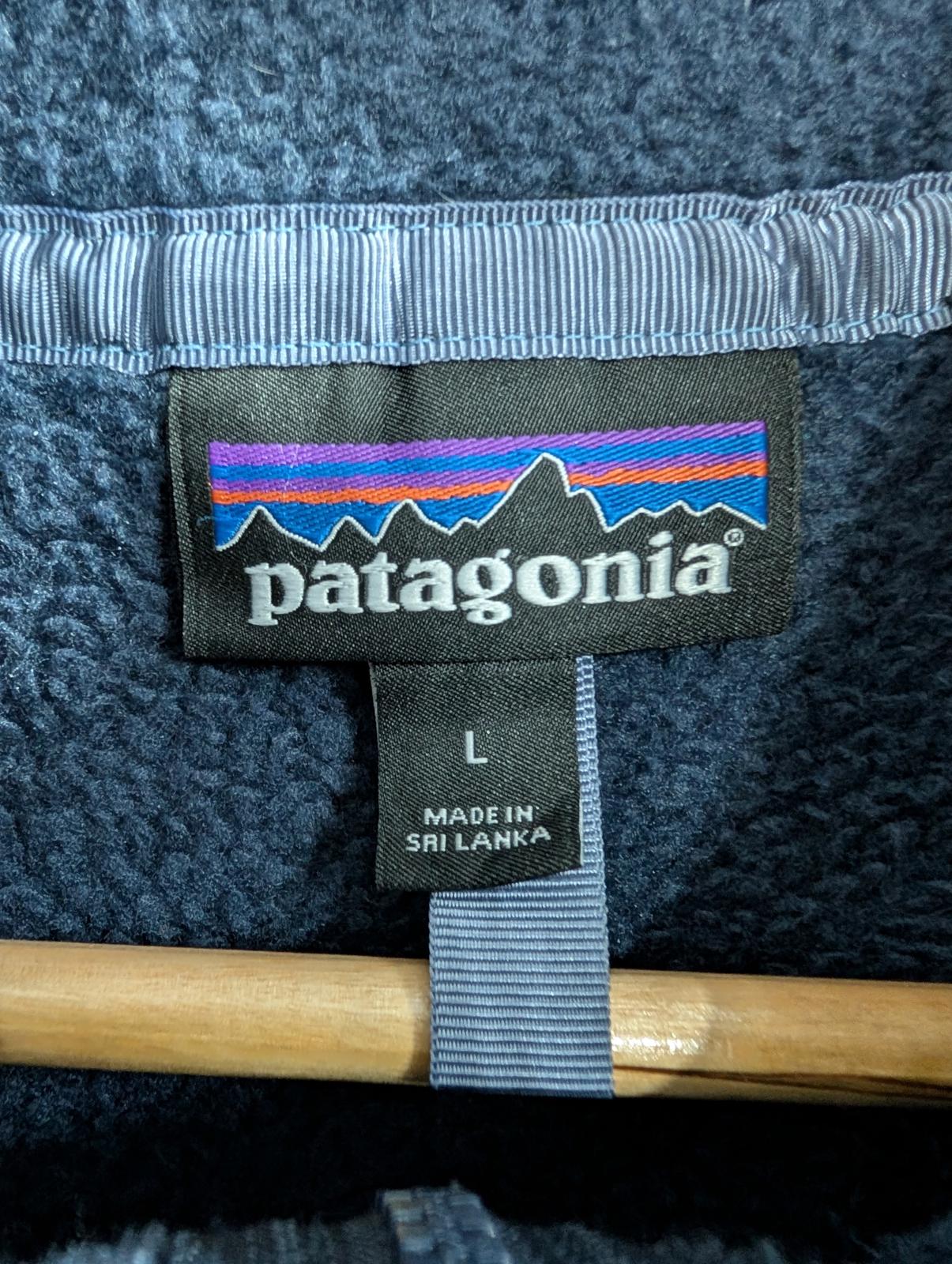 Patagonia Deep Pile Retro Fleece Vest Large Women Navy Blue Full Zip Bodywarmer