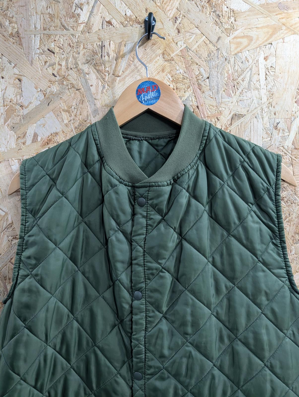 Vintage Belstaff Padded Gilet Small Men Khaki Green Made England 80s Country