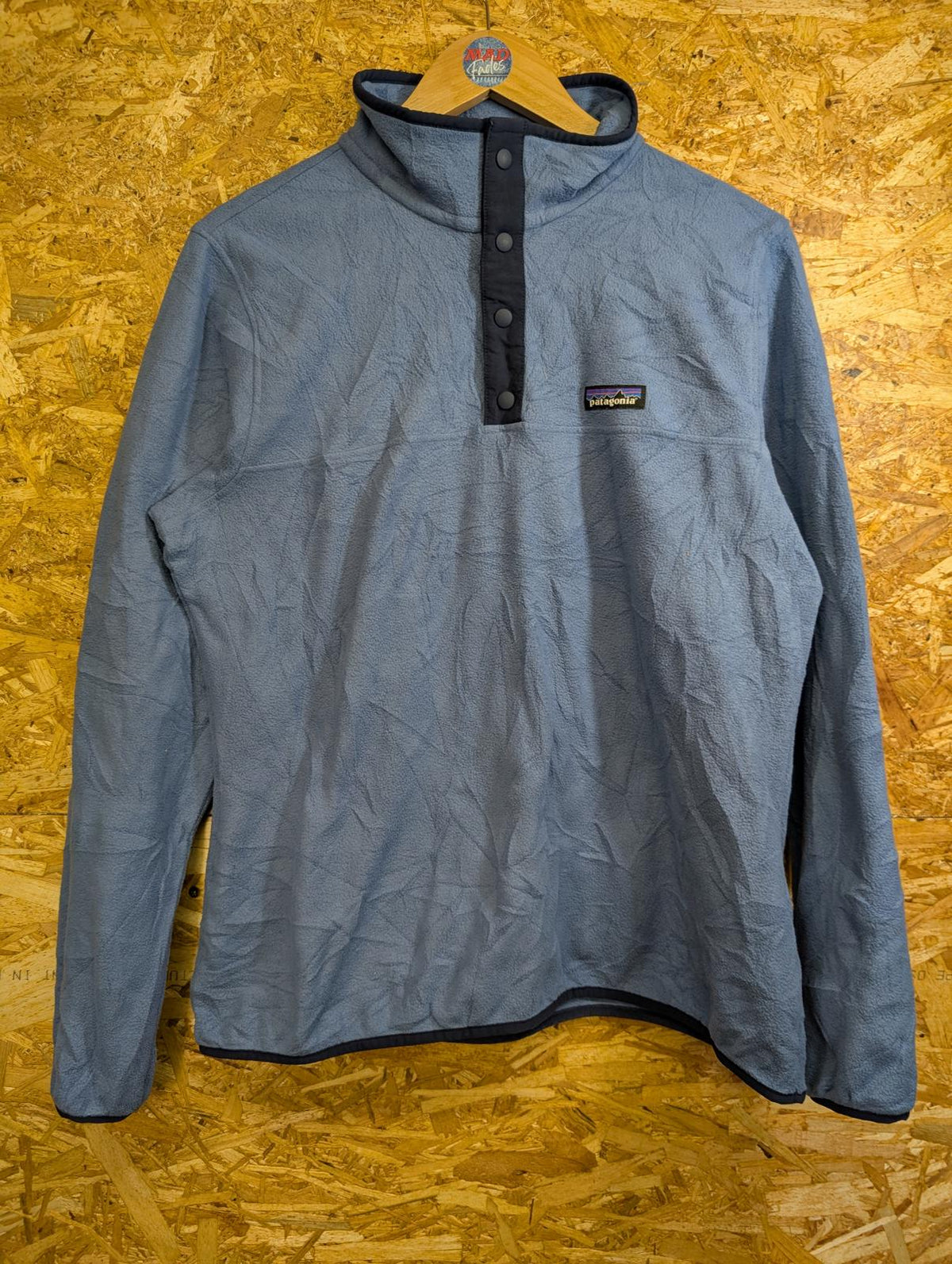 Patagonia Micro D Snap-T Fleece Pullover Large Men Synchilla 1/4 Button Blue