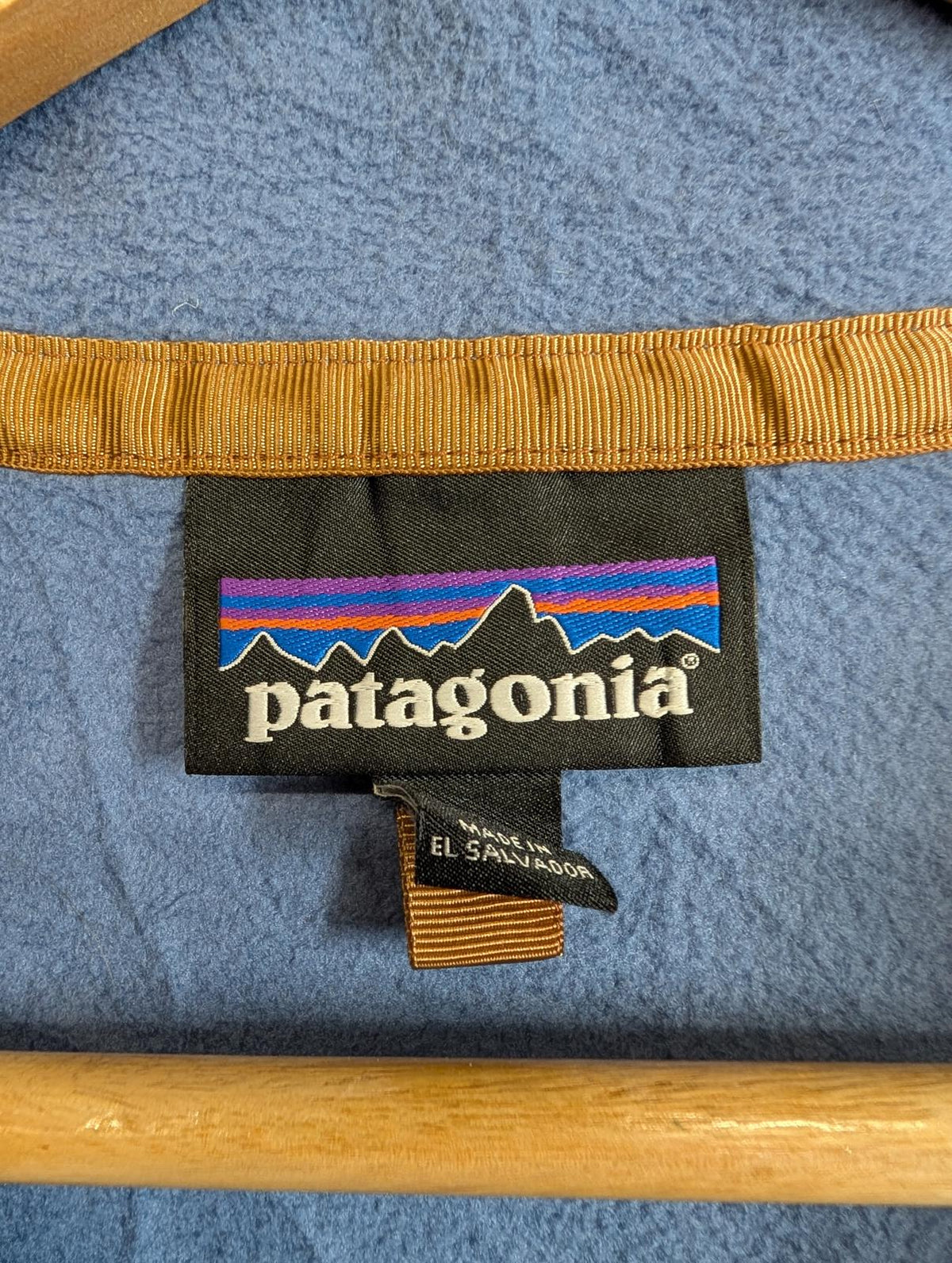 Patagonia Micro D Snap-T Fleece Pullover Large Men Synchilla 1/4 Button Blue