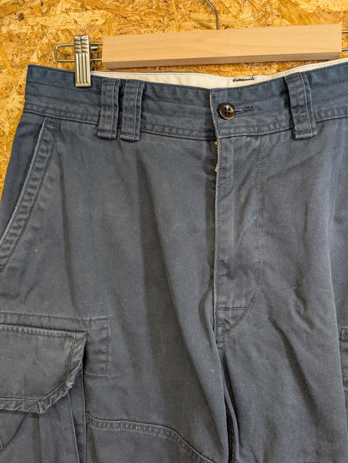 Ralph Lauren Cargo Shorts W32 Men Navy Blue Utility Pockets Canvas Polo Zip Fly