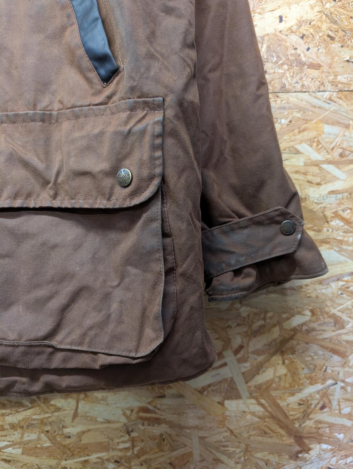 Driza-Bone Brown Wax Jacket XXL Padded Men Made in England Leather Collar
