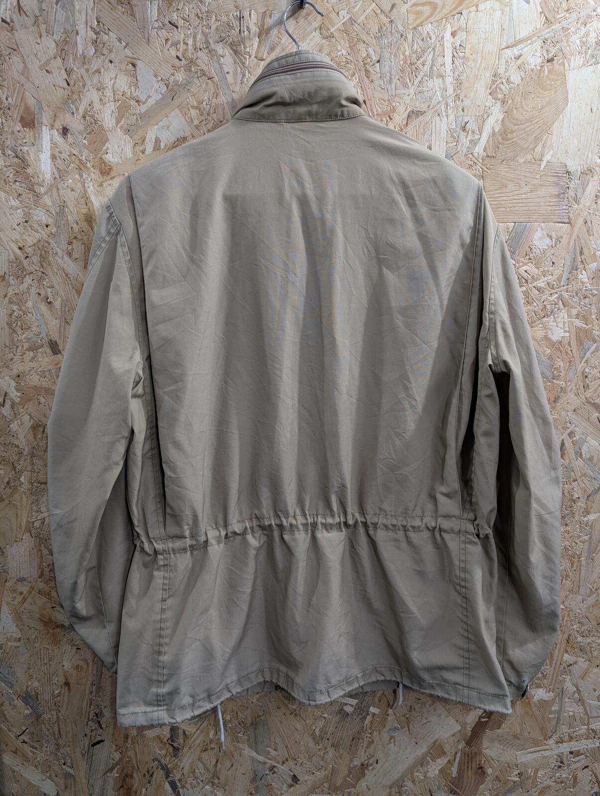 Vintage Fjallraven Canvas Utility Jacket Large Men Beige Tan 80s Toggle Hooded