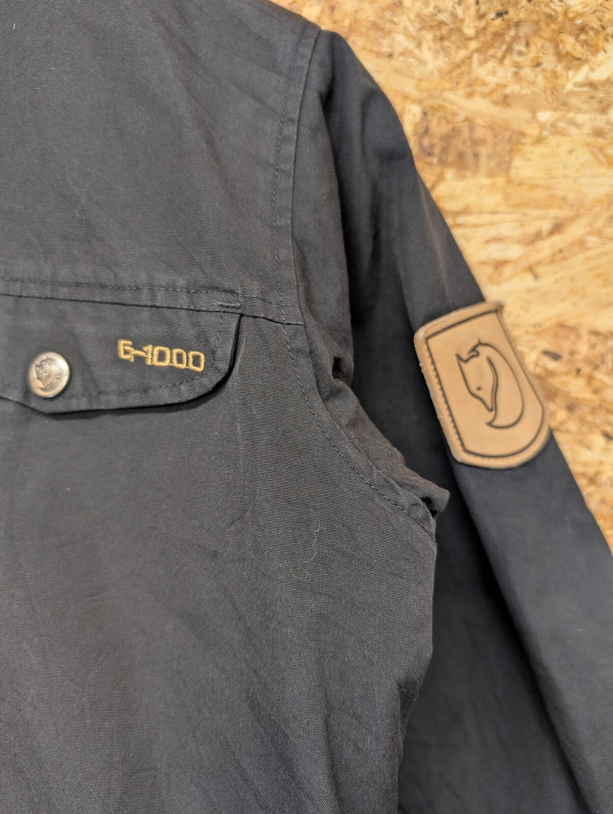 Fjallraven G1000 Black Jacket Age 9-10 Size 140cm Kid Fleece Lined Canvas Sherpa