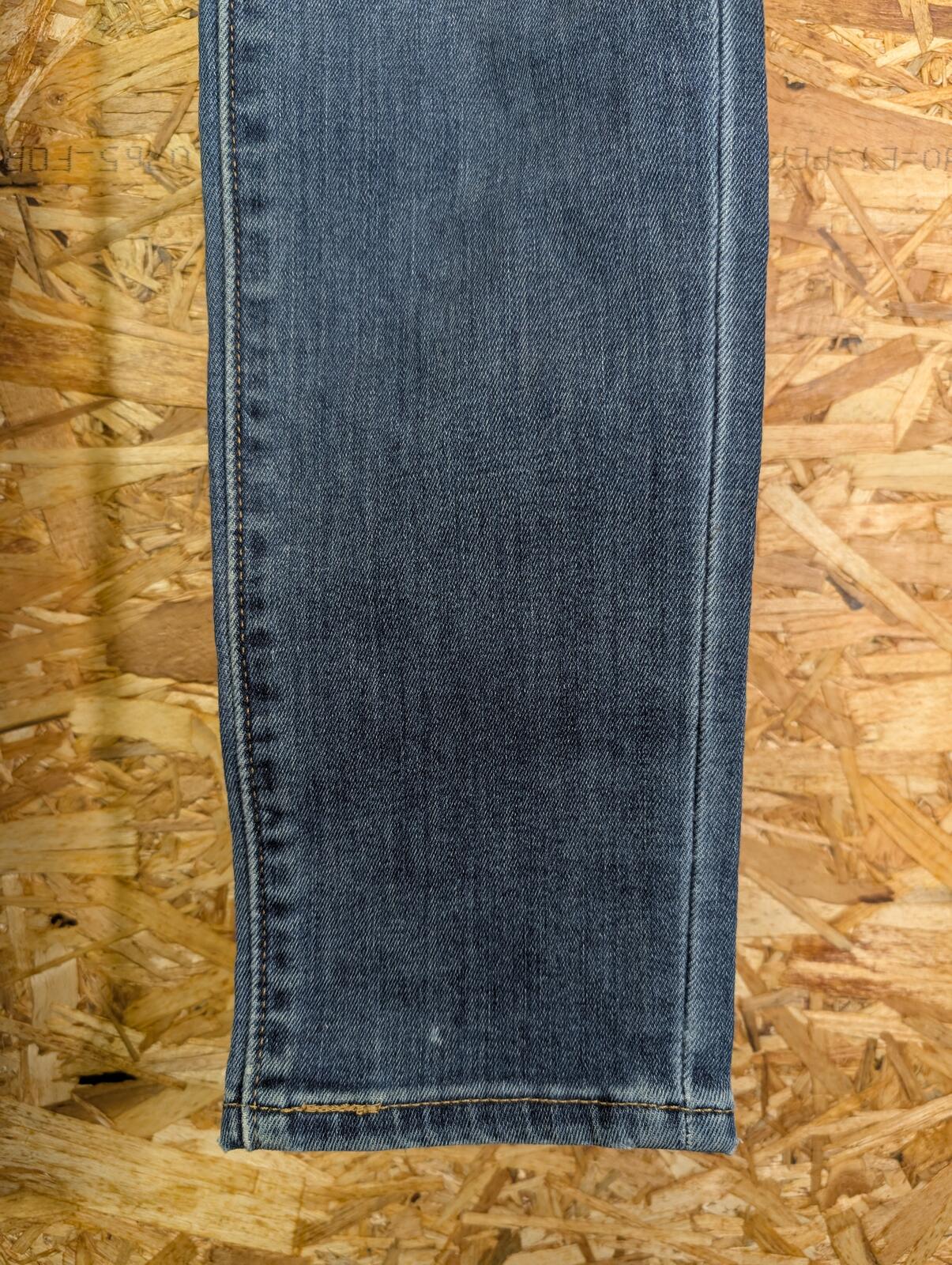 Levis 711 Skinny Jeans Size 10 W28 L31 Women Blue Stretch Red Tab Patches Zip