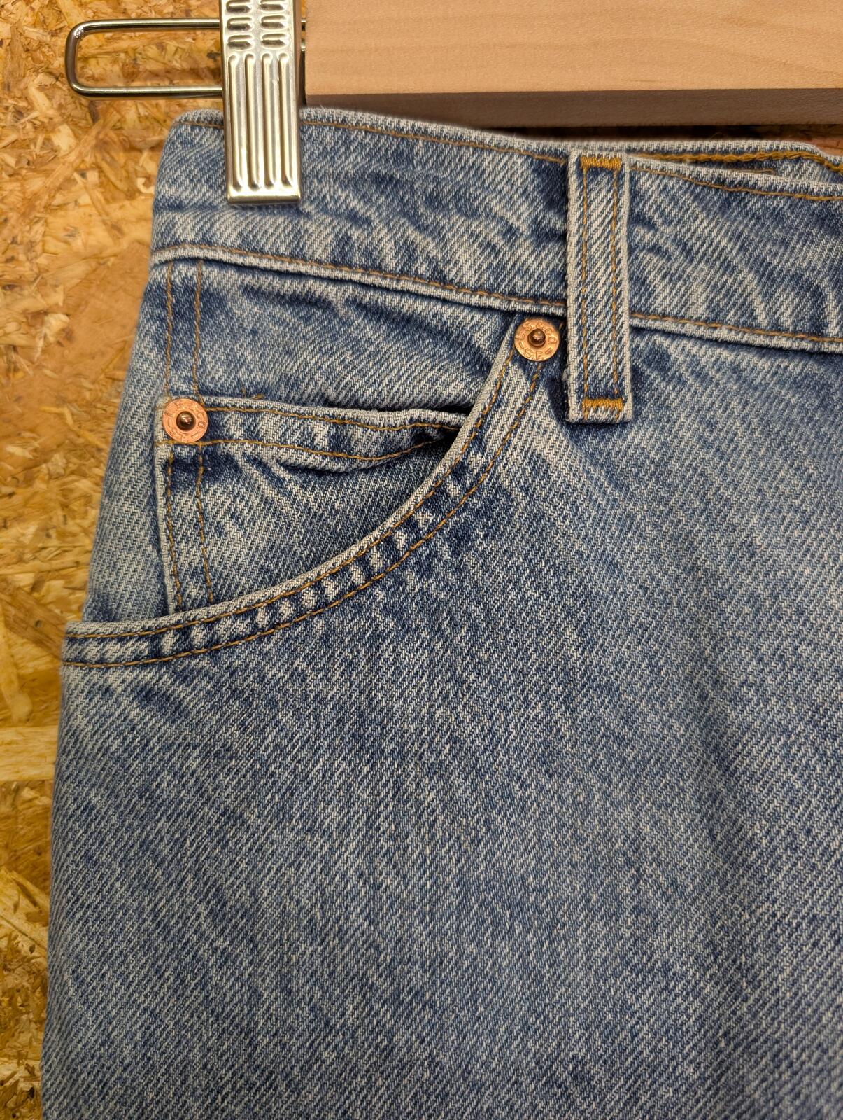 Vintage Levis 950 Jeans W26 L30 High Waist Women Orange 90s Blue Relaxed Tapered