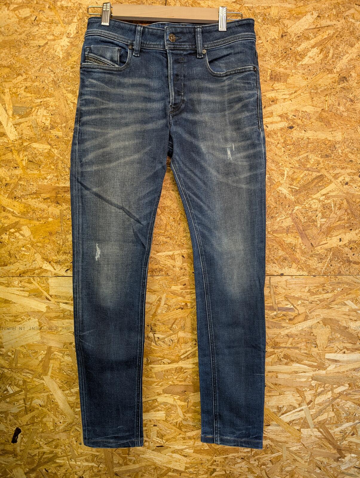 Diesel Sleenker Jeans W29 L30 Men Slim Dark Wash Navy Blue Indigo 048JM Skinny