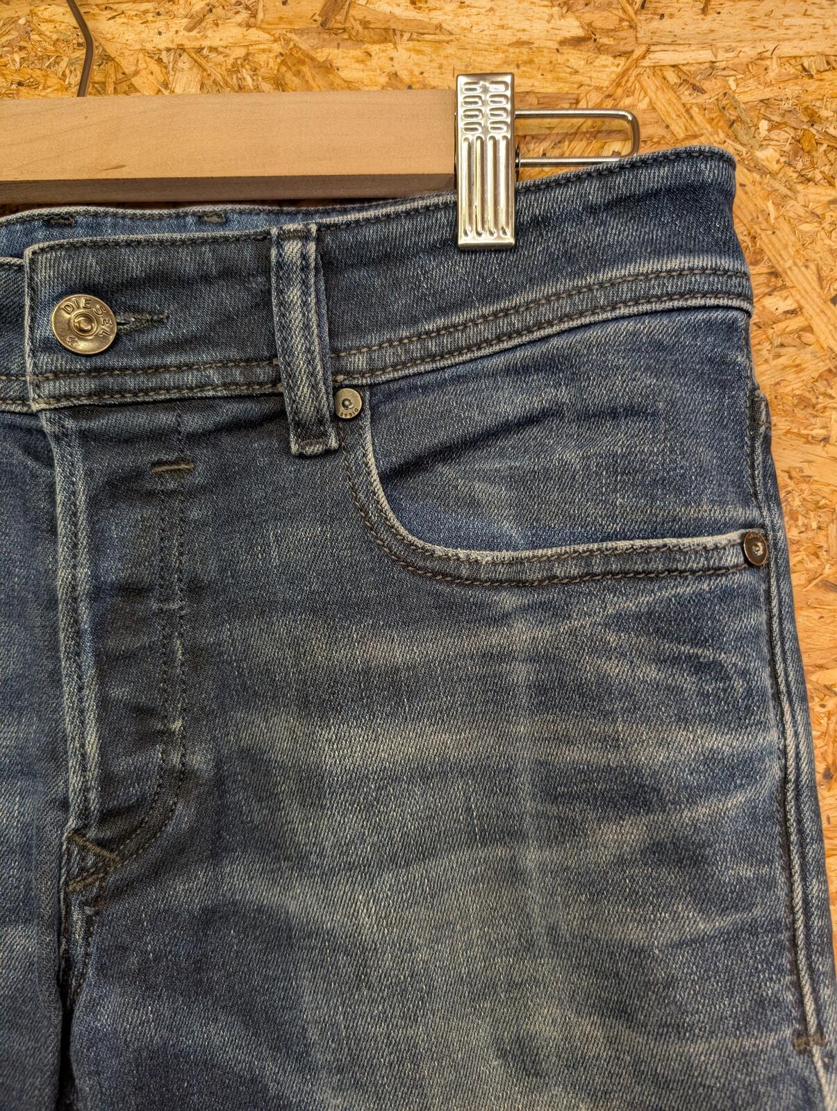 Diesel Sleenker Jeans W29 L30 Men Slim Dark Wash Navy Blue Indigo 048JM Skinny