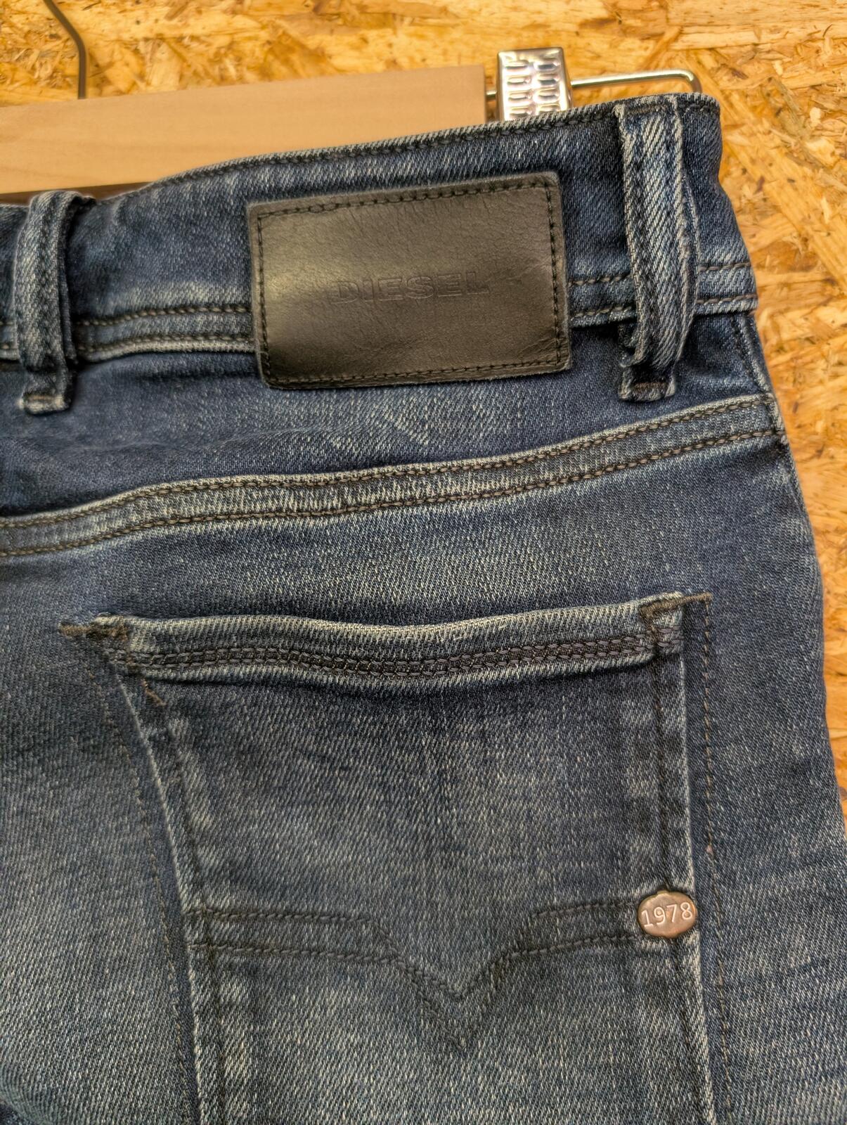 Diesel Sleenker Jeans W29 L30 Men Slim Dark Wash Navy Blue Indigo 048JM Skinny