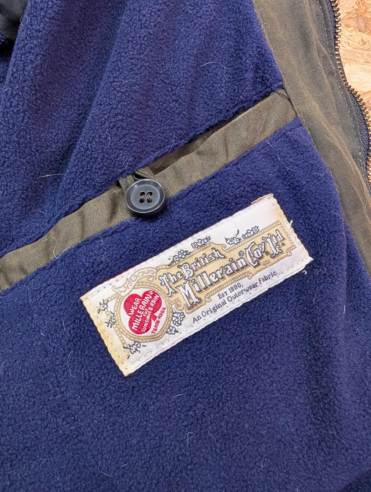 Hidepark Wax Jacket UK Size Medium Women Khaki Fleece Lined Leather Millerain