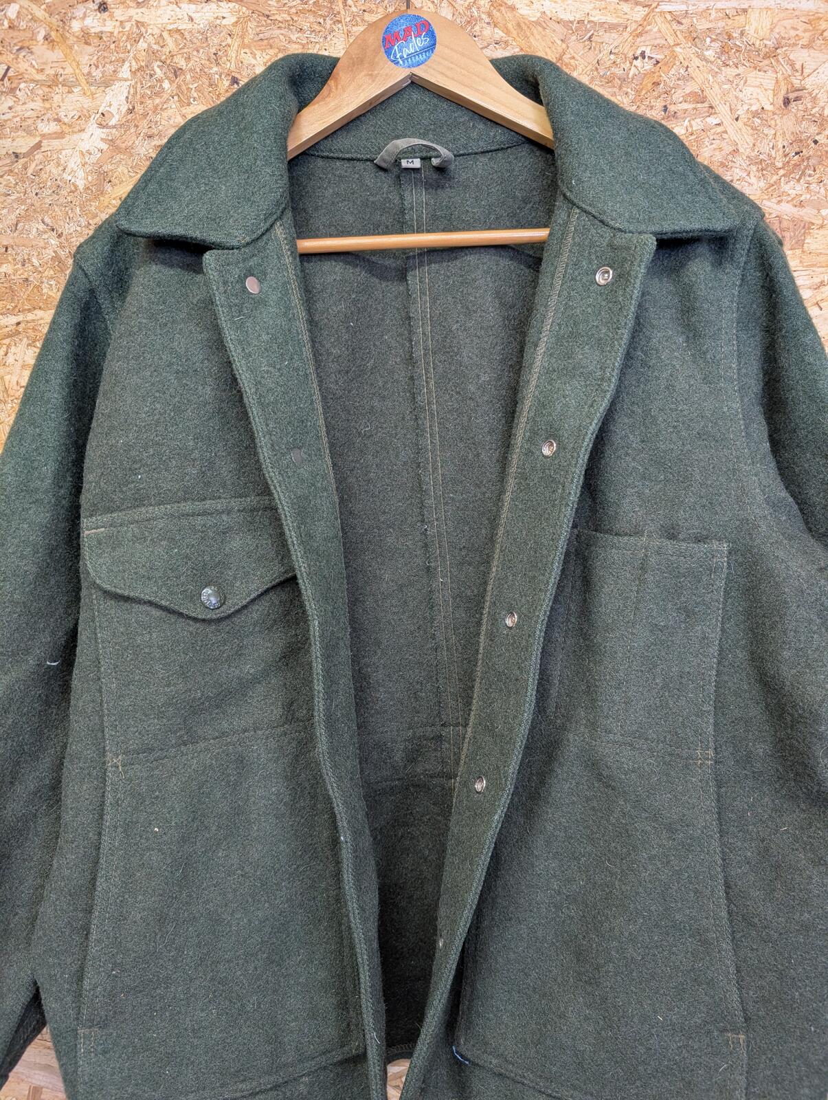 Filson Mackinaw Wool Work Jacket Medium Men USA Made Green Wool Work Style 82