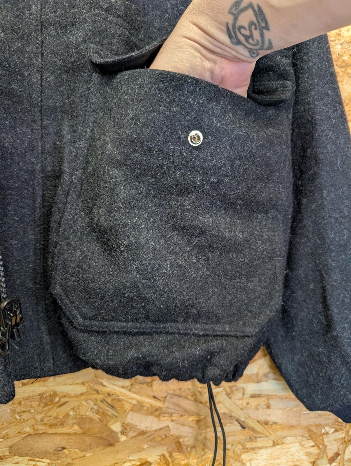 Filson Wool Ranger Bomber Jacket XL Men Style 193 Mackinaw Charcoal Grey USA Zip