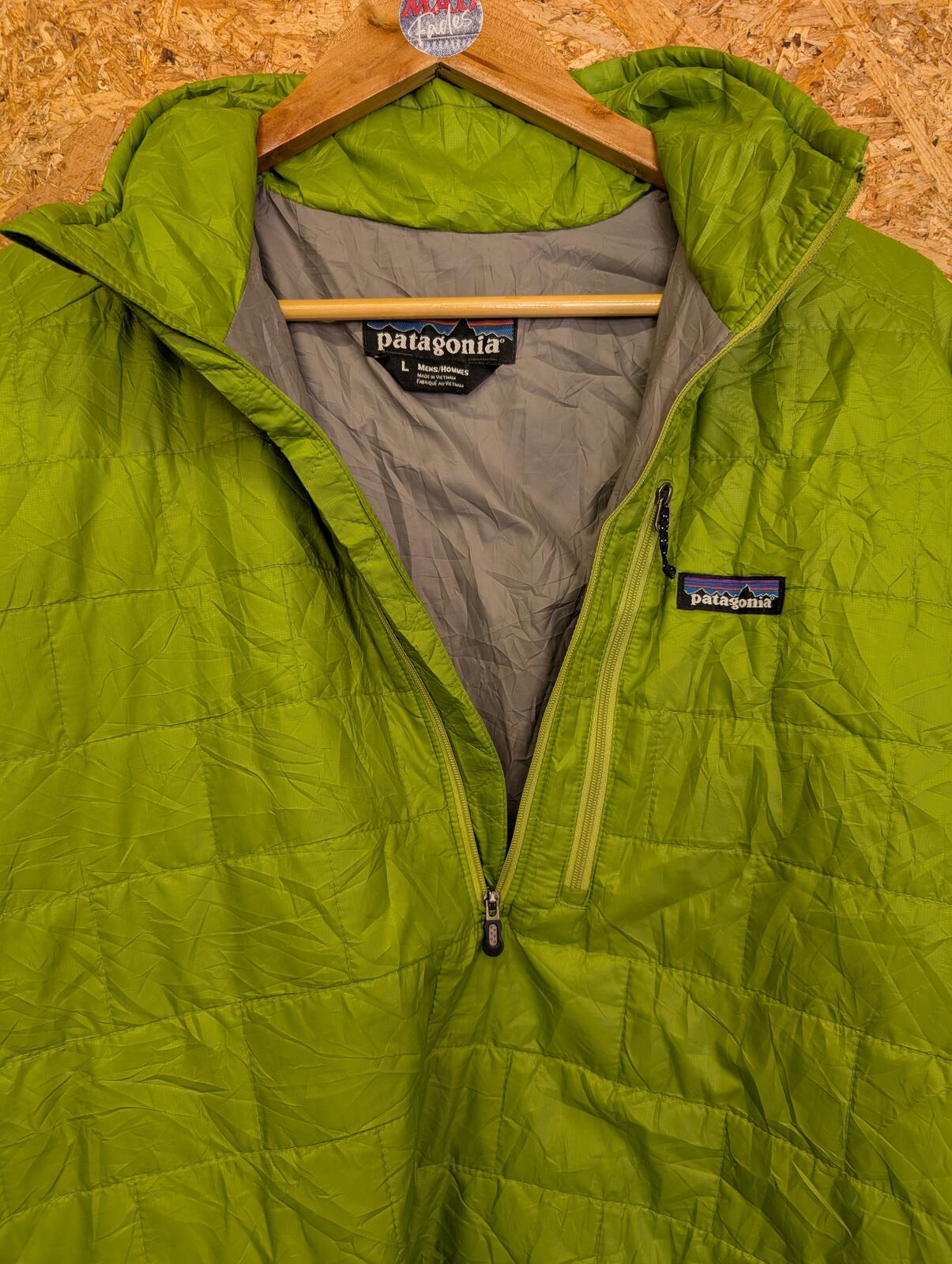 Patagonia Nano Puff Pullover Large Men Green Quilted Lightweight Primaloft Layer