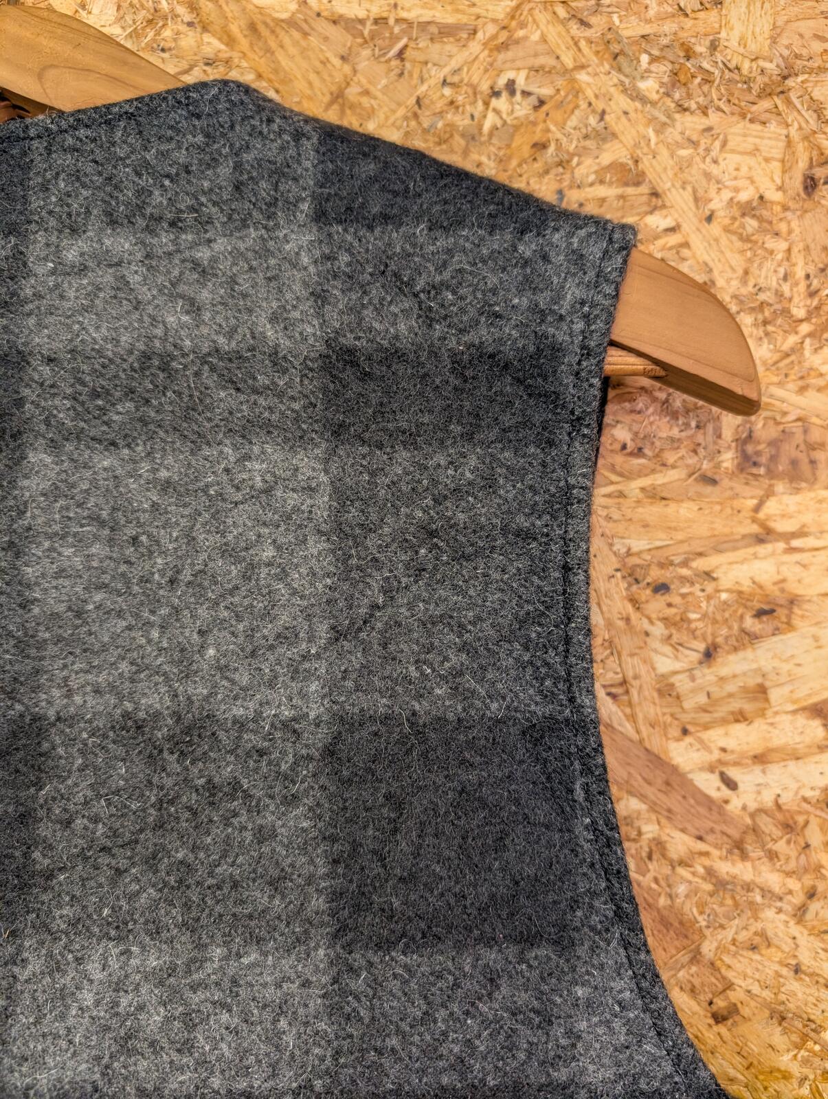 Filson Mackinaw Vest XL 44 Men Grey Black Check Wool Waistcoat Gilet Body Warmer