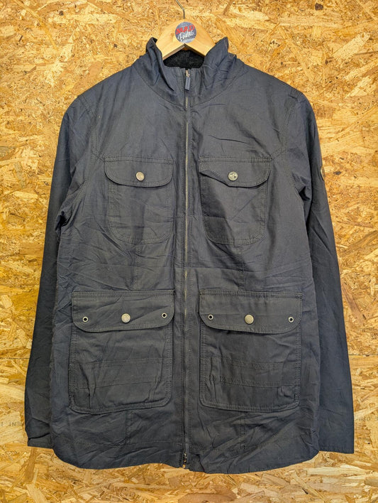 Barbour Filey Waxed Jacket Womens Size 10 Navy Blue Cord Collar South Shields